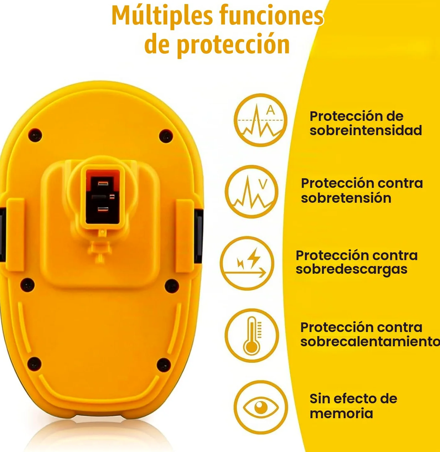 2X Exemoro 18V 4.5Ah NI-MH batería de Repuesto Herramienta batería para Dewalt DC9096 DE9039 DE9095 DE9096 DE9098 DE9503 DW9095 DW9096 DW9098 (Rojo)