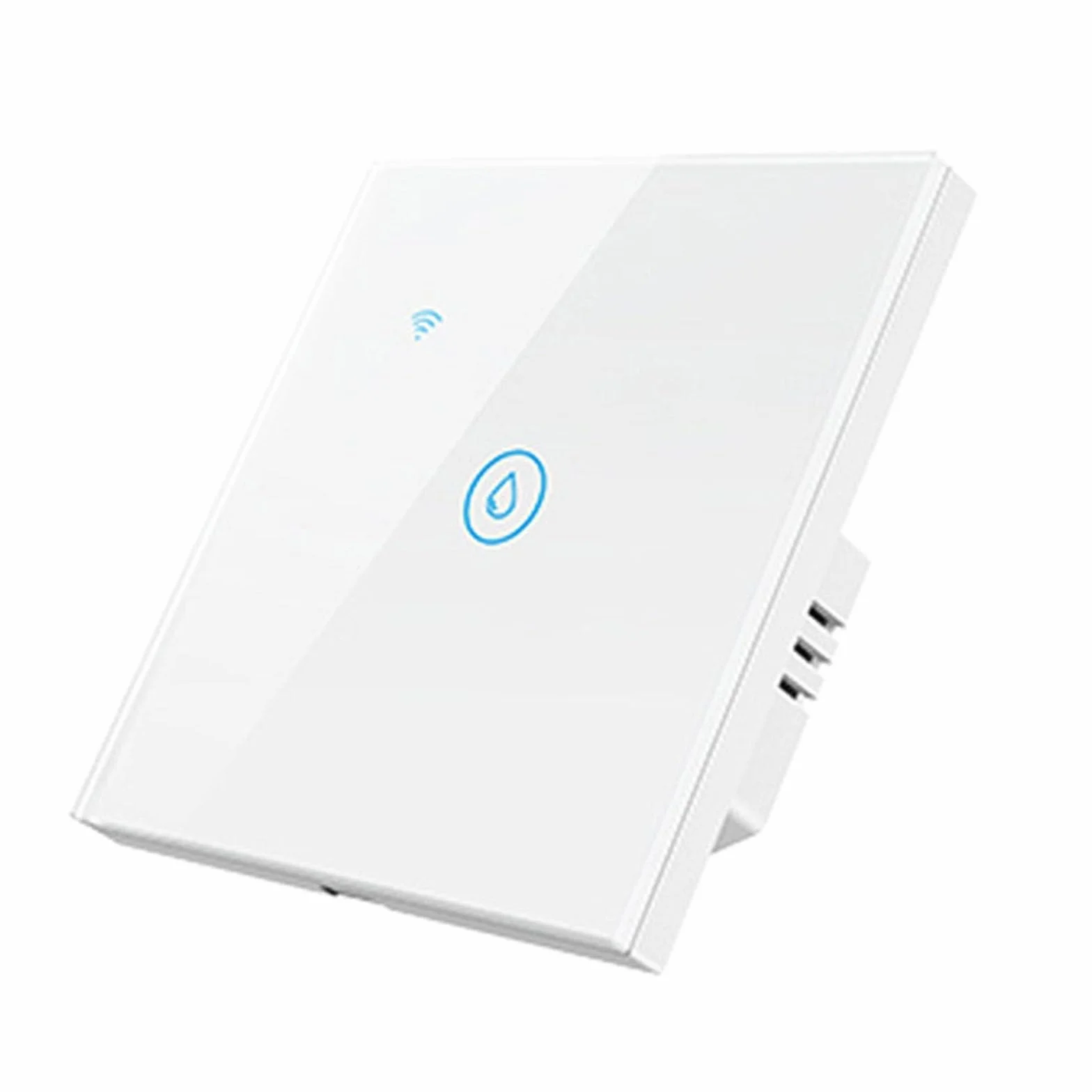 Yhenlovtt Interruptor inteligente de caldera táctil de pared con WiFi de 40 A, 2,4 G, interruptor temporizador con control de aplicación y funciones de activación de voz (blanco)