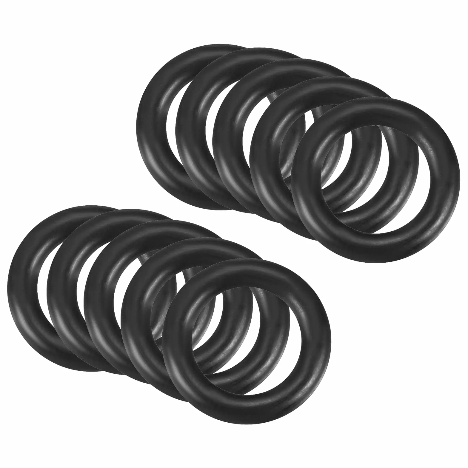 QUARKZMAN 16mm x 10mm x 3mm Nitrilo Goma Juntas Tóricas x 10uds Redondo Junta Arandela para Grifo Plomería Reparación Sellado Conexión [Negro]