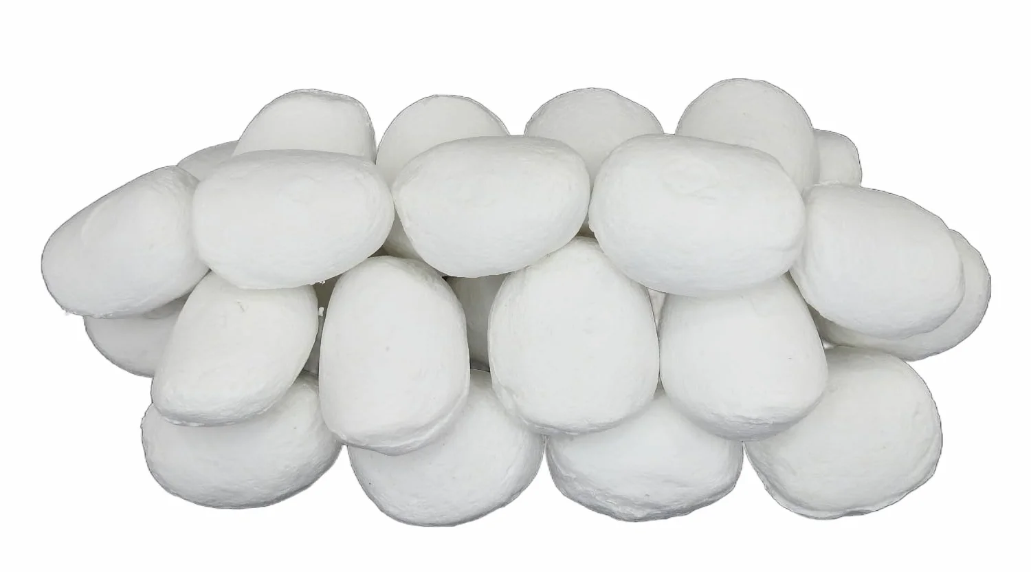 Coals 4 You - 20 Guijarros de Cerámica Blancos para Chimeneas de Bio-etanol y Gas