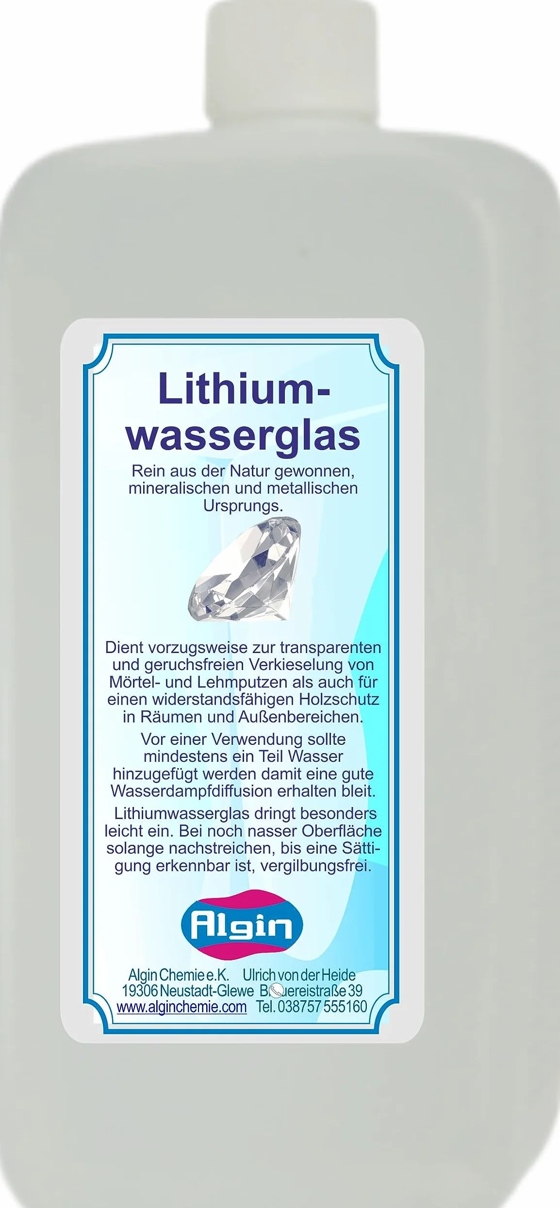 Litio Agua Cristal 1 L verkieselung para hormigón solidificazione 21,79/L