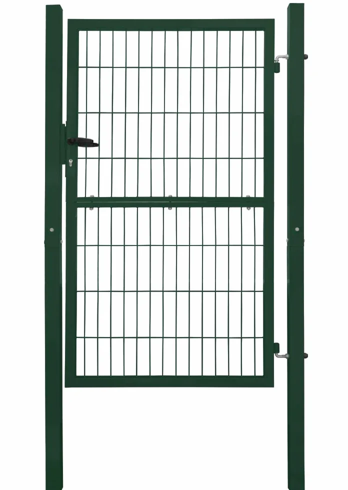 Puerta Jardín Metal Setos Cerradura Llaves Seguridad 160 cm Verde