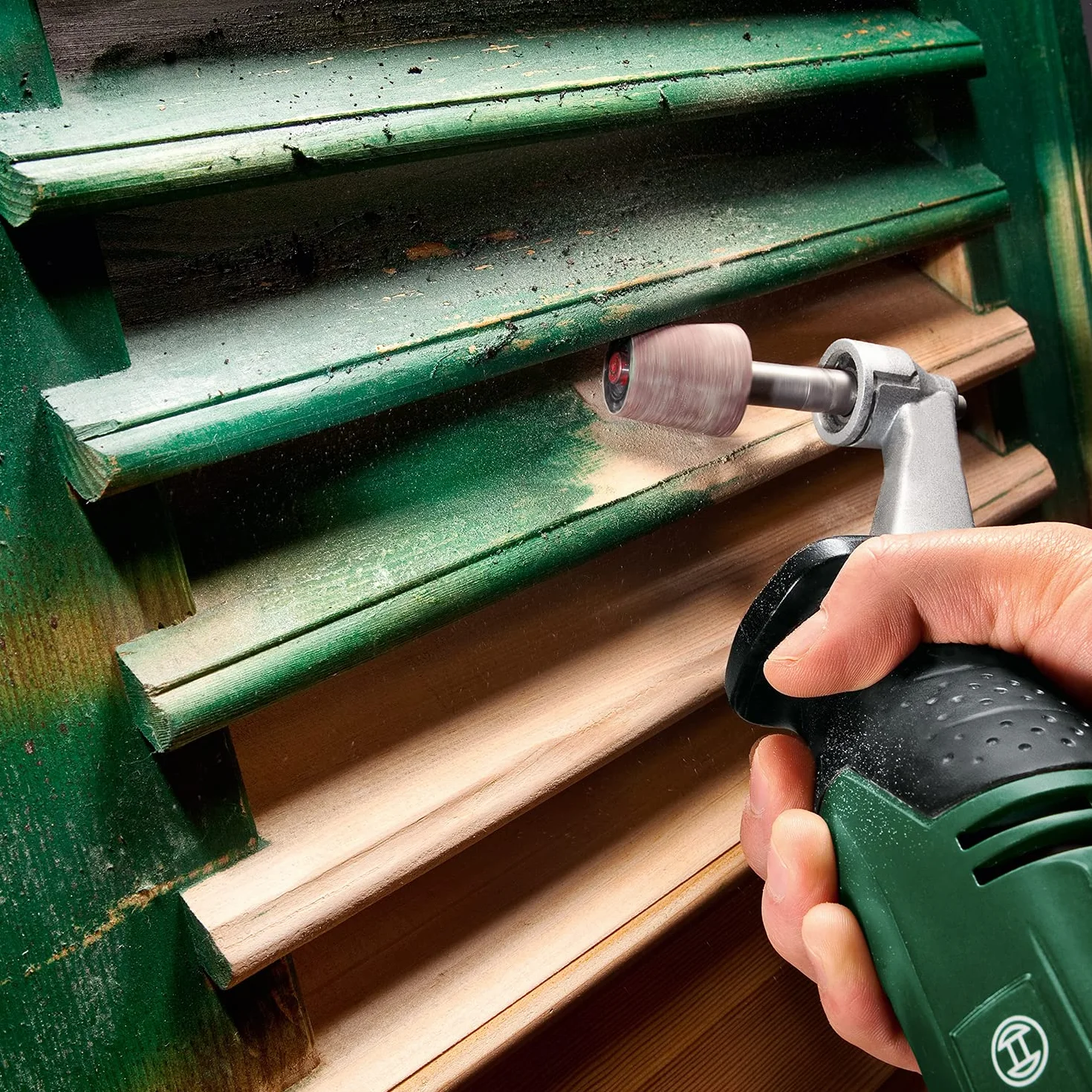 Bosch Rodillo cilíndrico para banda de lija para de 30 mm Grano 80 y Eje Portador