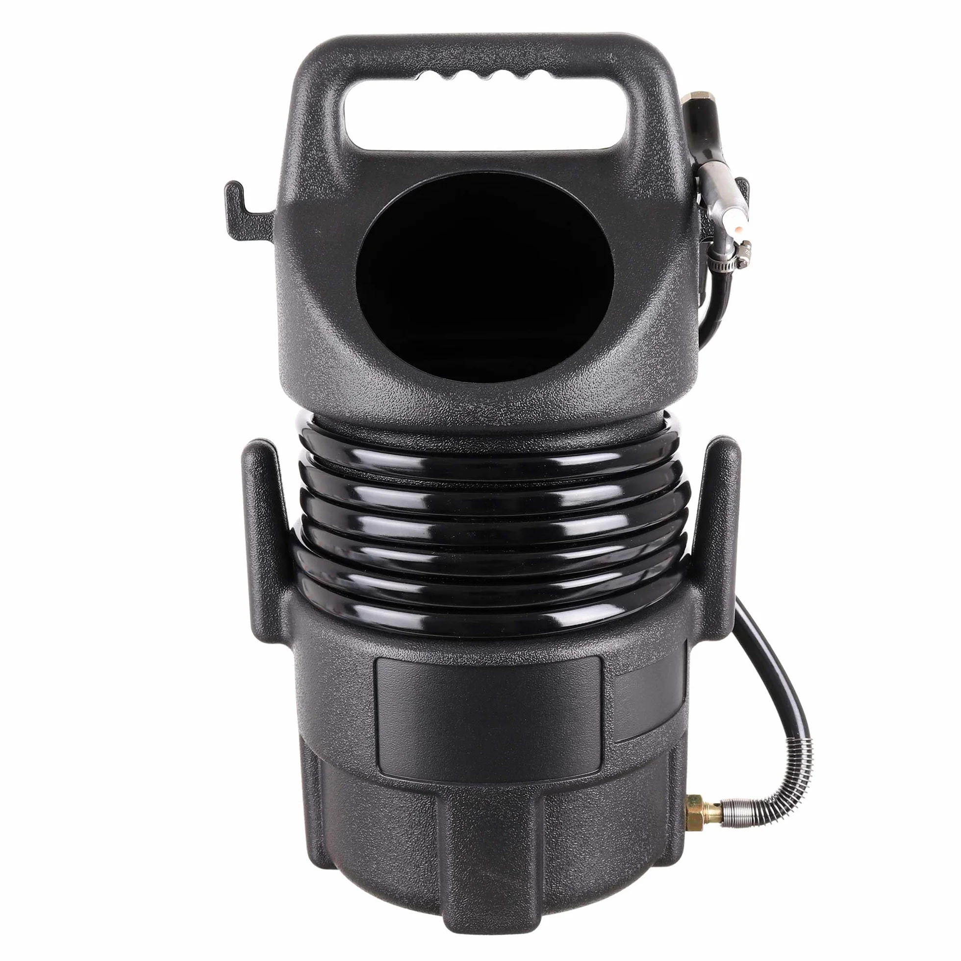 Pistola de chorro de arena con contenedor de arena 10 l y manguera (4,5 m), conexión 1/4", boquilla de cerámica Ř 5 mm, presión de trabajo 4-6,5 bar