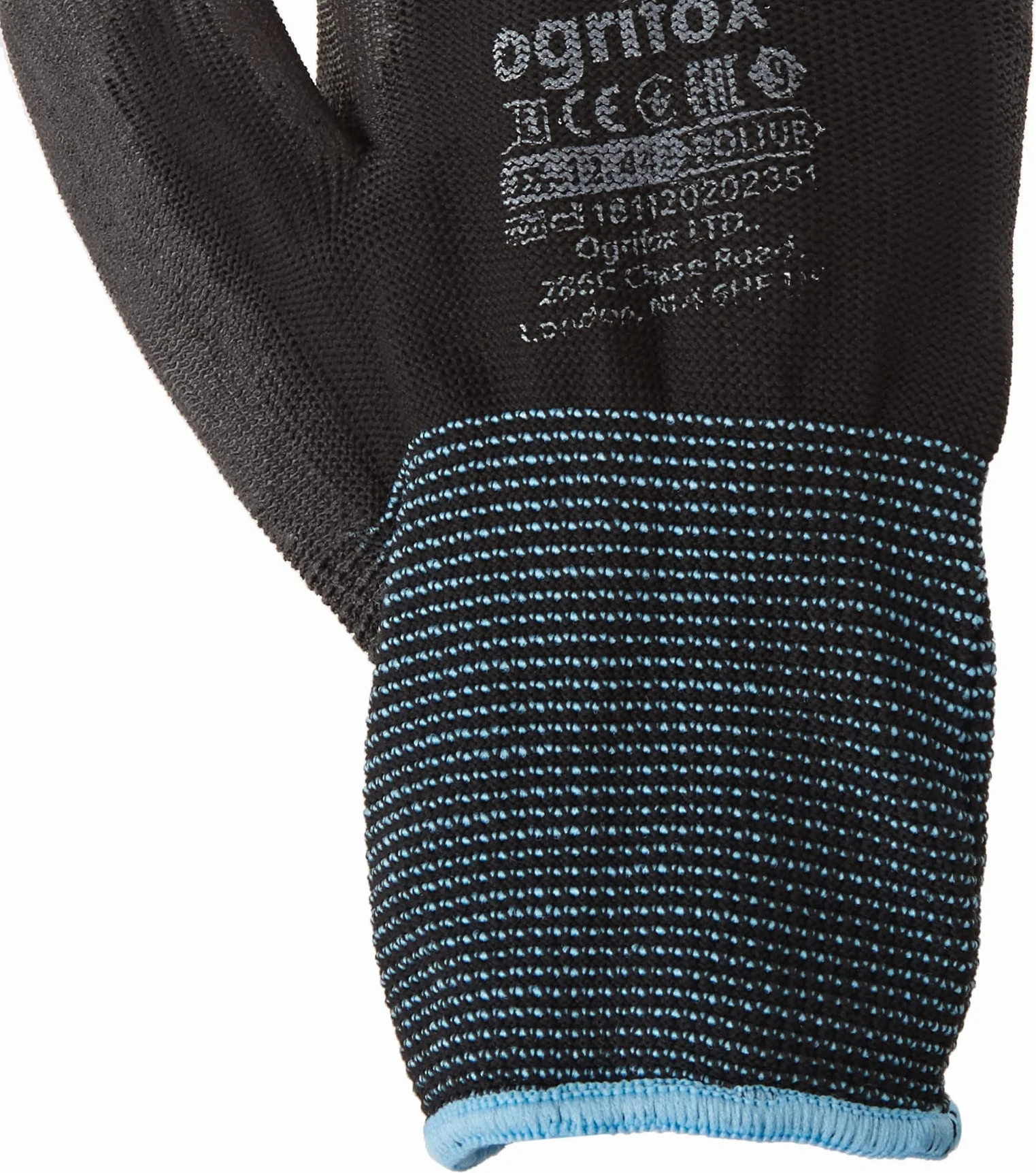 Ogrifox OX-Poliur Bb9 Guantes Protectores 24 Unidades OX.12.442 Pulido Negro 12 Parejas