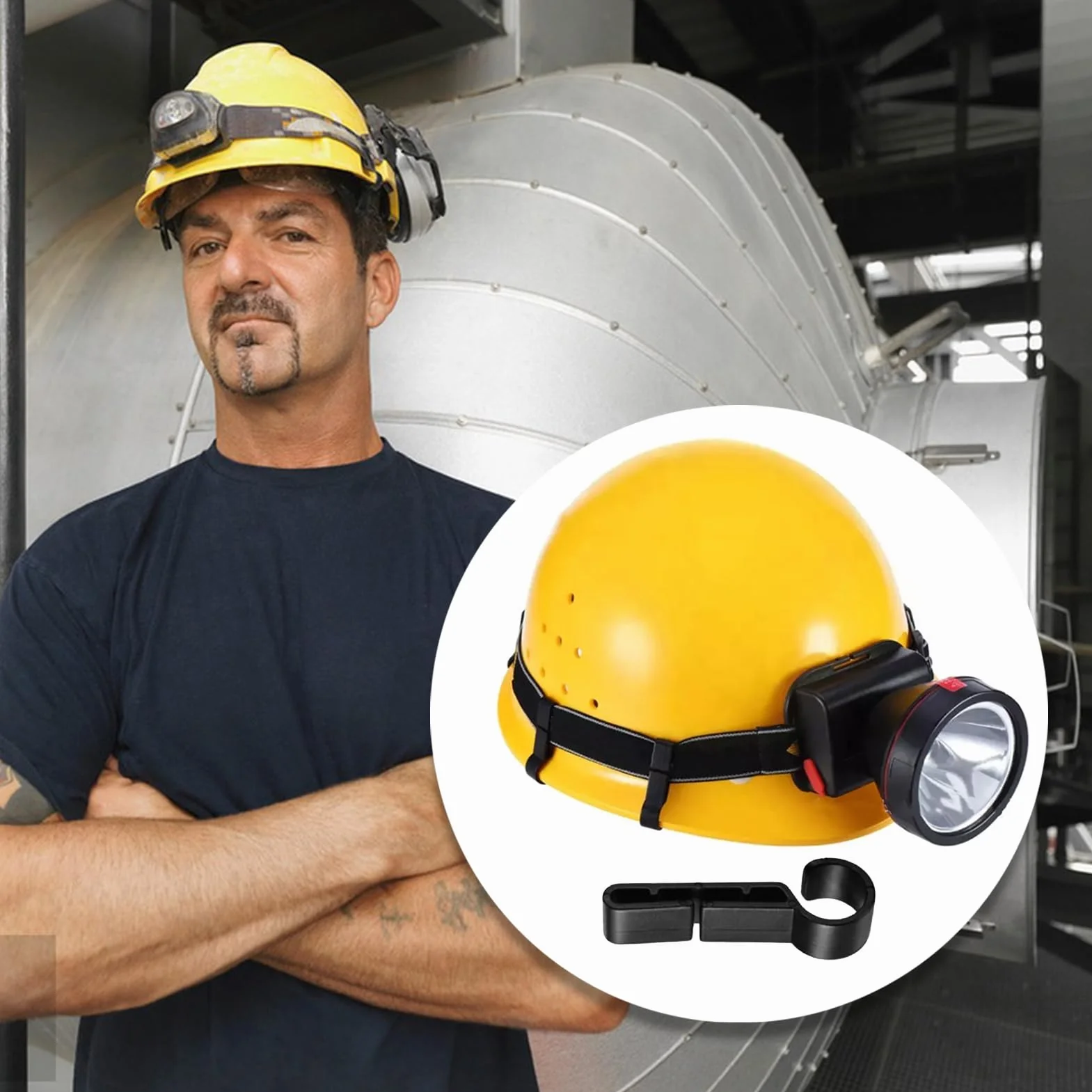 Ganchos para Frontales De Casco | 10 Piezas Ganchos para Lámparas Frontales | Accesorio De Sujeción para Cascos | para Mantenimiento Construcción Trabajo Industrial Espeleología Petrolero
