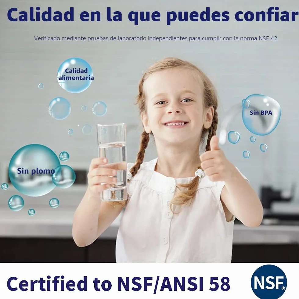 HUINING Carcasa de Membrana RO para Cartucho de Filtro de Agua de Ósmosis Inversa Residencial