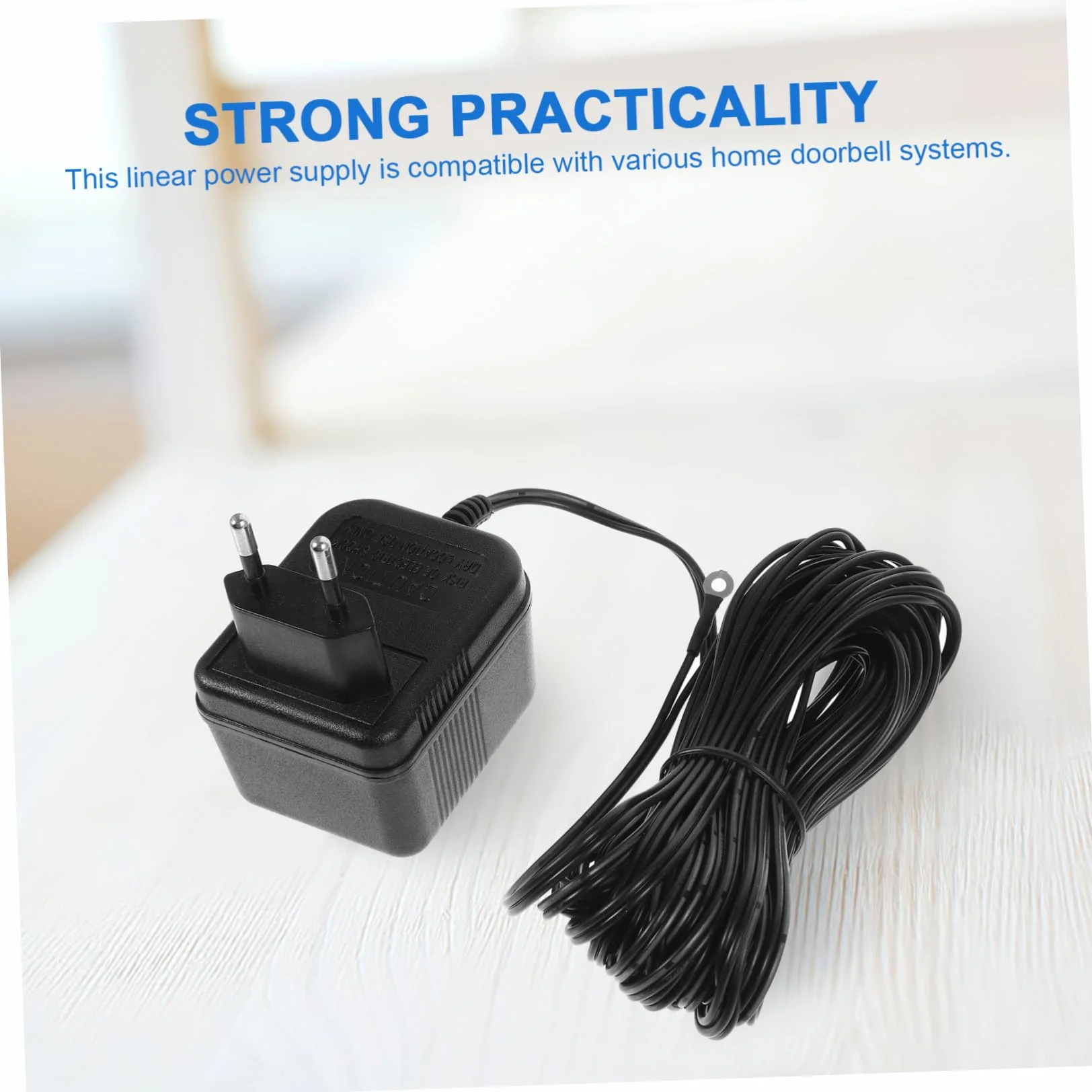 LIFKOME Adaptador de Corriente de Plástico Negro para Timbre Vídeo 24v500mah Suministro Estable Diseño Elegante y Compatible Sistemas de Timbre para Uso Doméstico