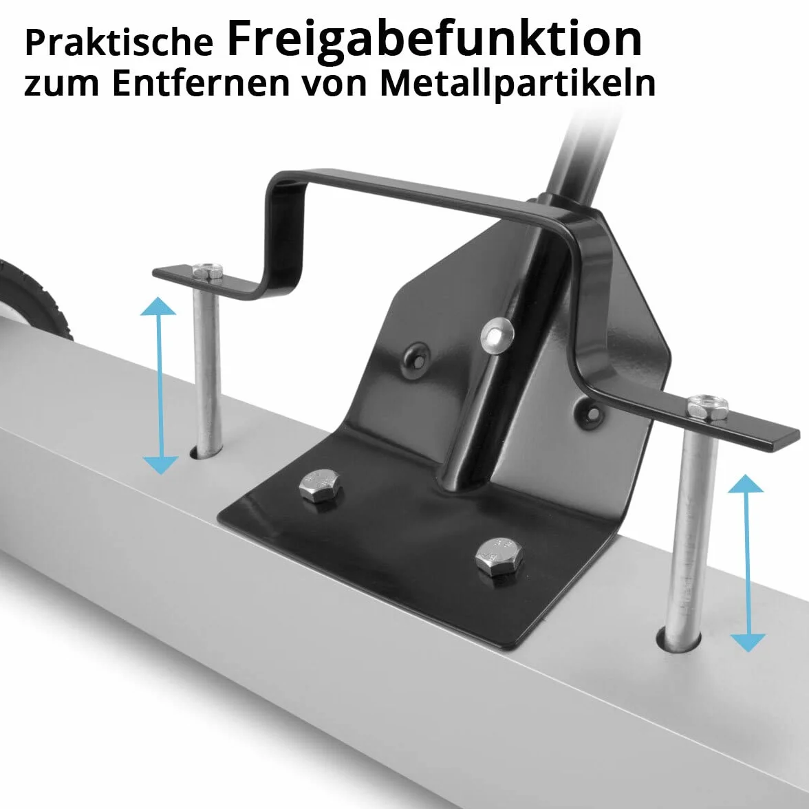 STAHLWERK Barredora magnética MBK-24 ST con 610 mm de ancho y 17,5 kg de capacidad, escoba magnética/recogedora de virutas para virutas de metal, tornillos, clavos y otras piezas pequeñas magnéticas