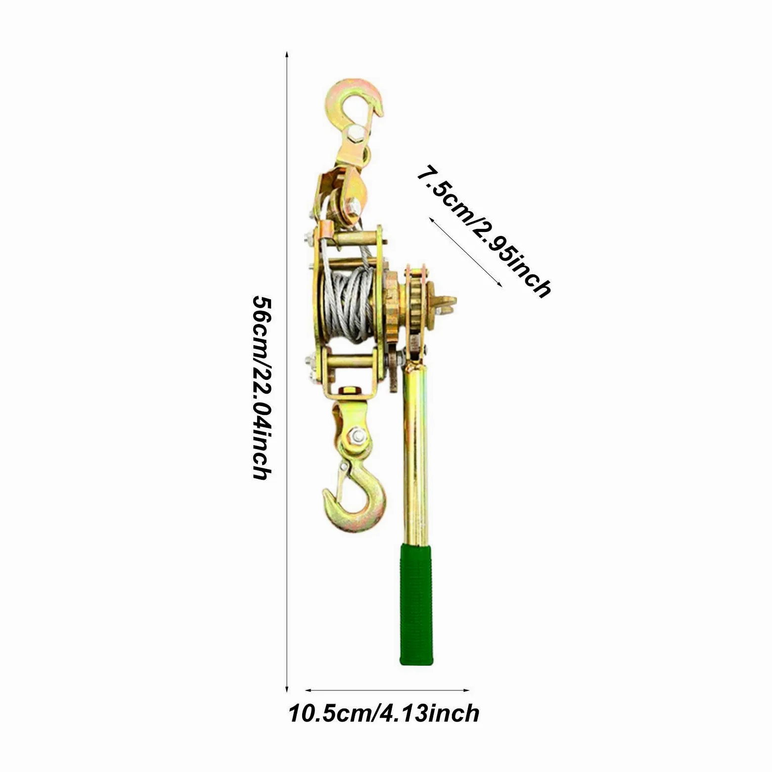 Tensor de trinquete de Cable - de polea de Cuerda tensora de Alambre | Tensor de trinquete Manual con Engranajes Reforzados, polea de Cable para Levantar, asegurar Cargas, construcción al Aire