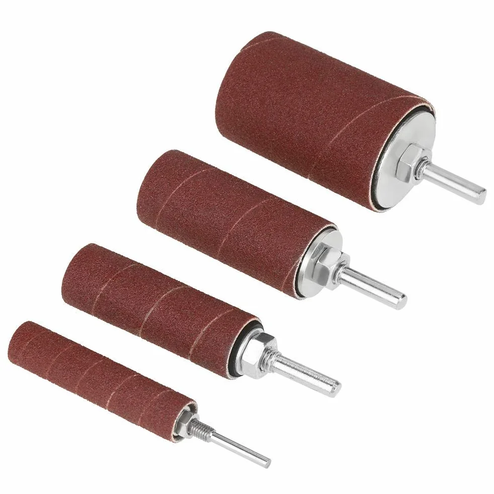 Kit de lijadora de tambor de 20 piezas, juego de tambor de lijado de goma con estuche para prensa de taladro