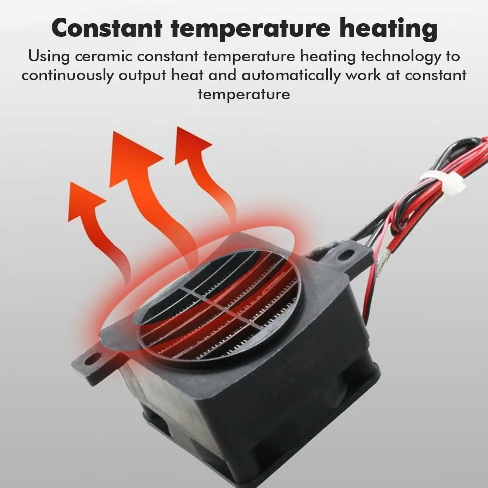 Calentador De Espacio Pequeño Calentador PTC, 220V 300W Calentador De Aire De Cerámica Calentador De Habitación Calentador De Aire PTC Elemento De Calentamiento Termostático De Cerámica Calentador De