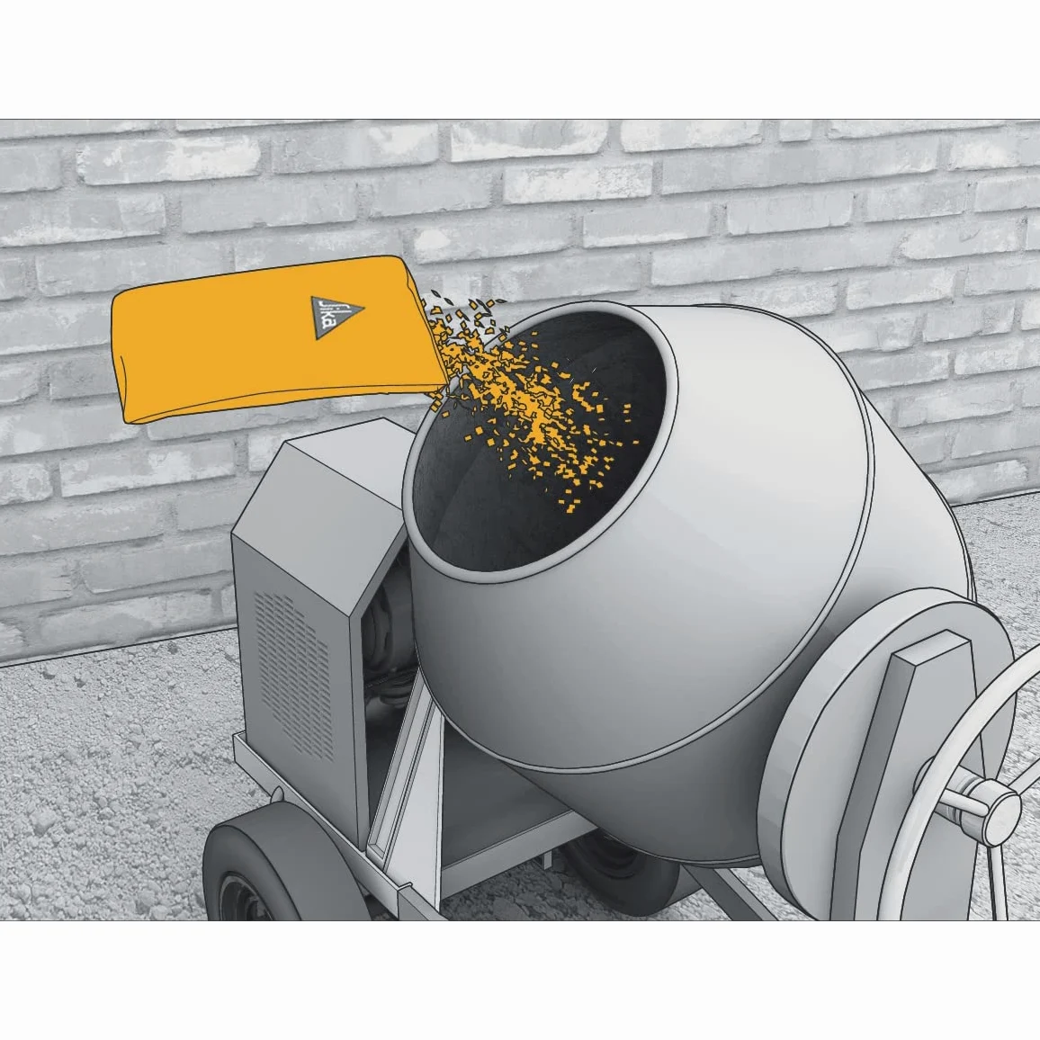SIKA - SikaCem-50 Fibra Vegetal, Biosourced, Fibras Naturales Ultrafinas para una Mejor Dispersión y Antigrietas, para Solar, Mortero, Selladores y Hormigón, Caja de 6 Dosis = 1/2 M3 de Hormigón