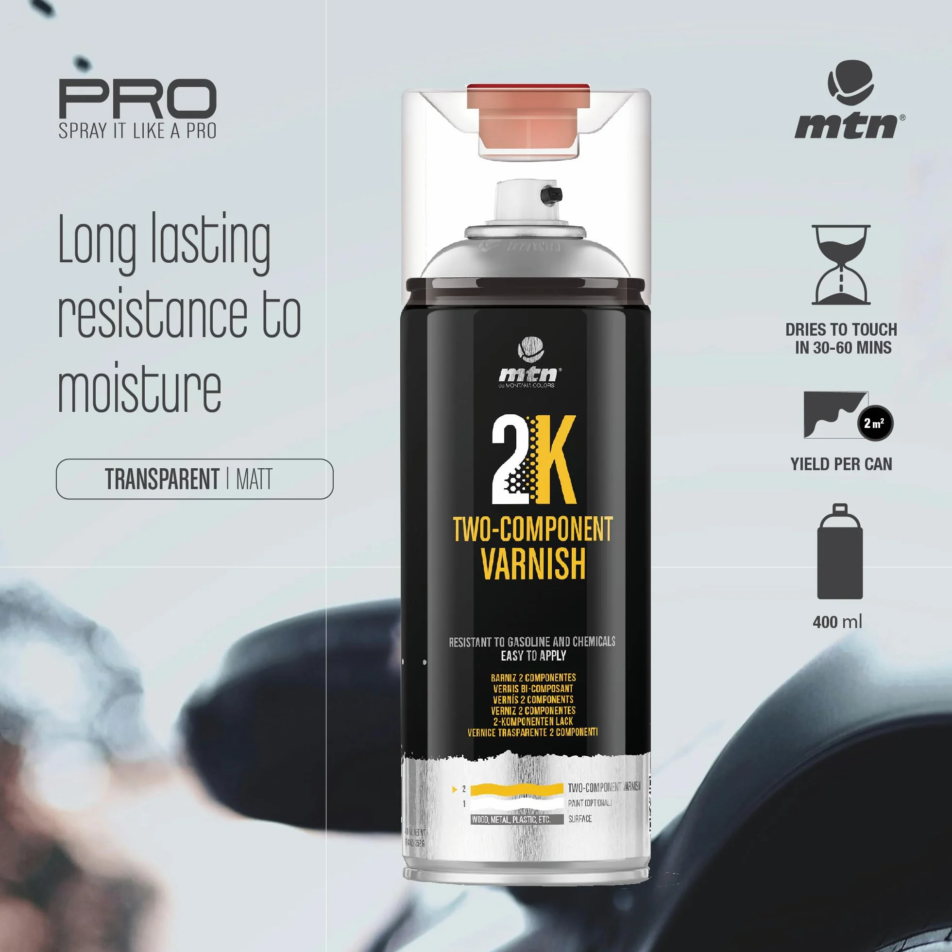 MTN PRO Barniz 2K Mate 400ml