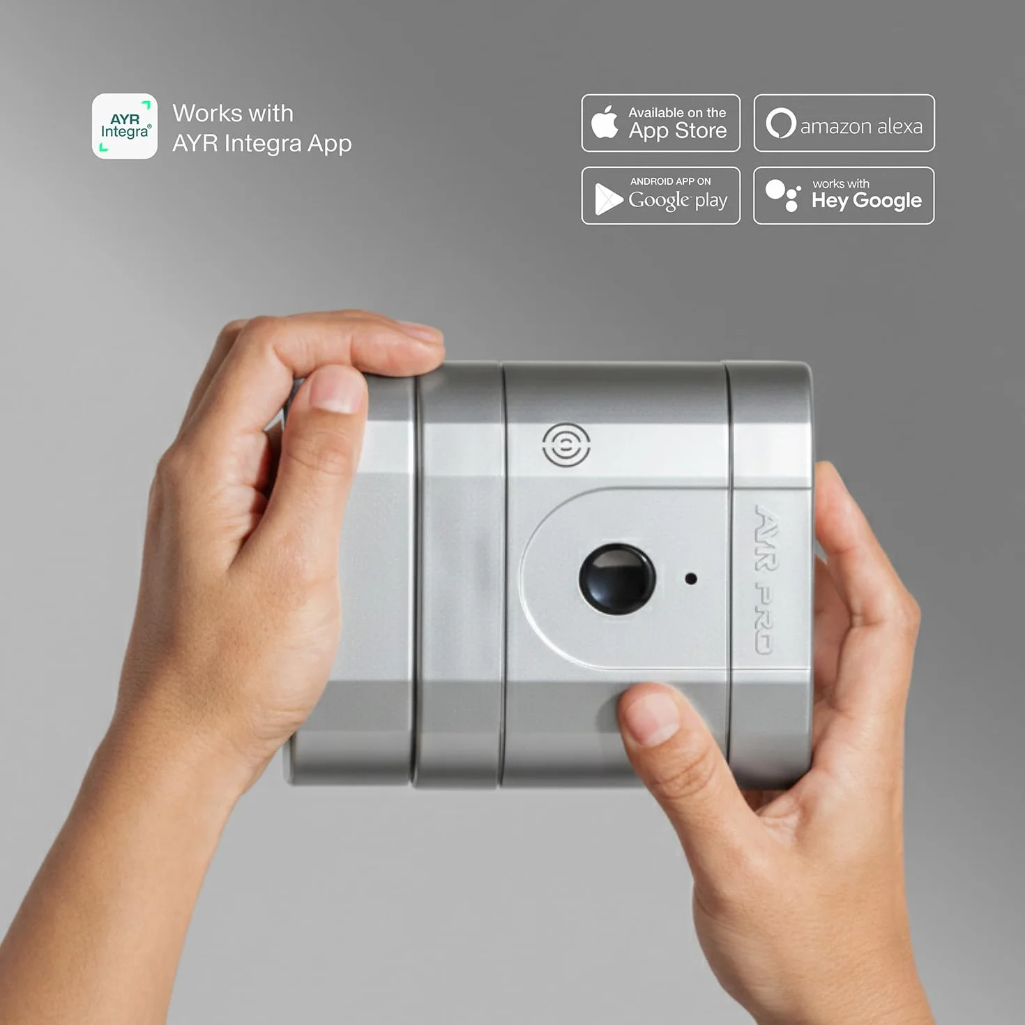 AYR Lock pro Cerradura Inteligente Invisible Alta Seguridad Alarma APP Bluetooth Antibumping Antiganzúa Cromo mate
