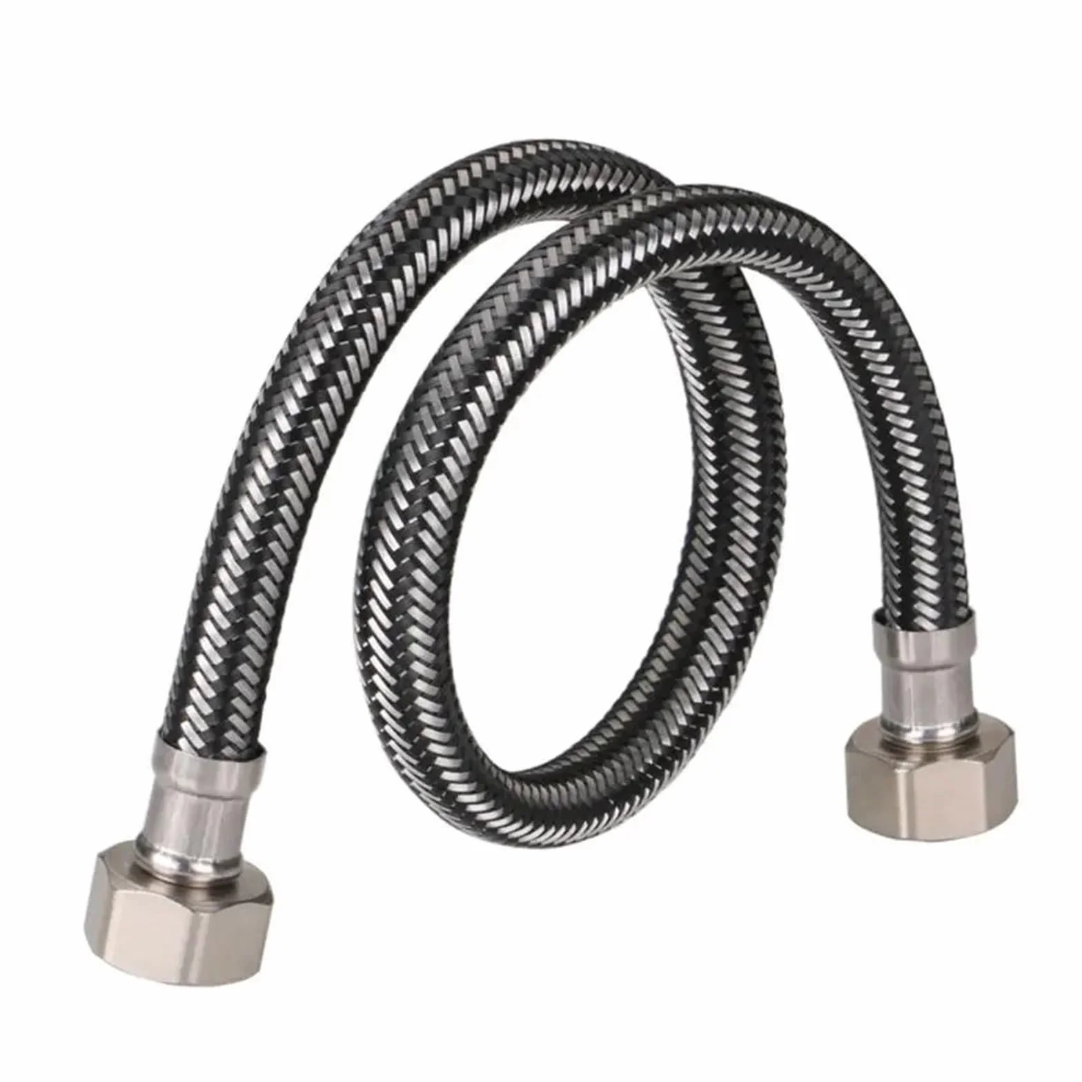 Manguera de ducha flexible de metal de 50 cm, manguera de baño de repuesto a prueba de fugas para inodoro y ducha, extensible y fácil de instalar