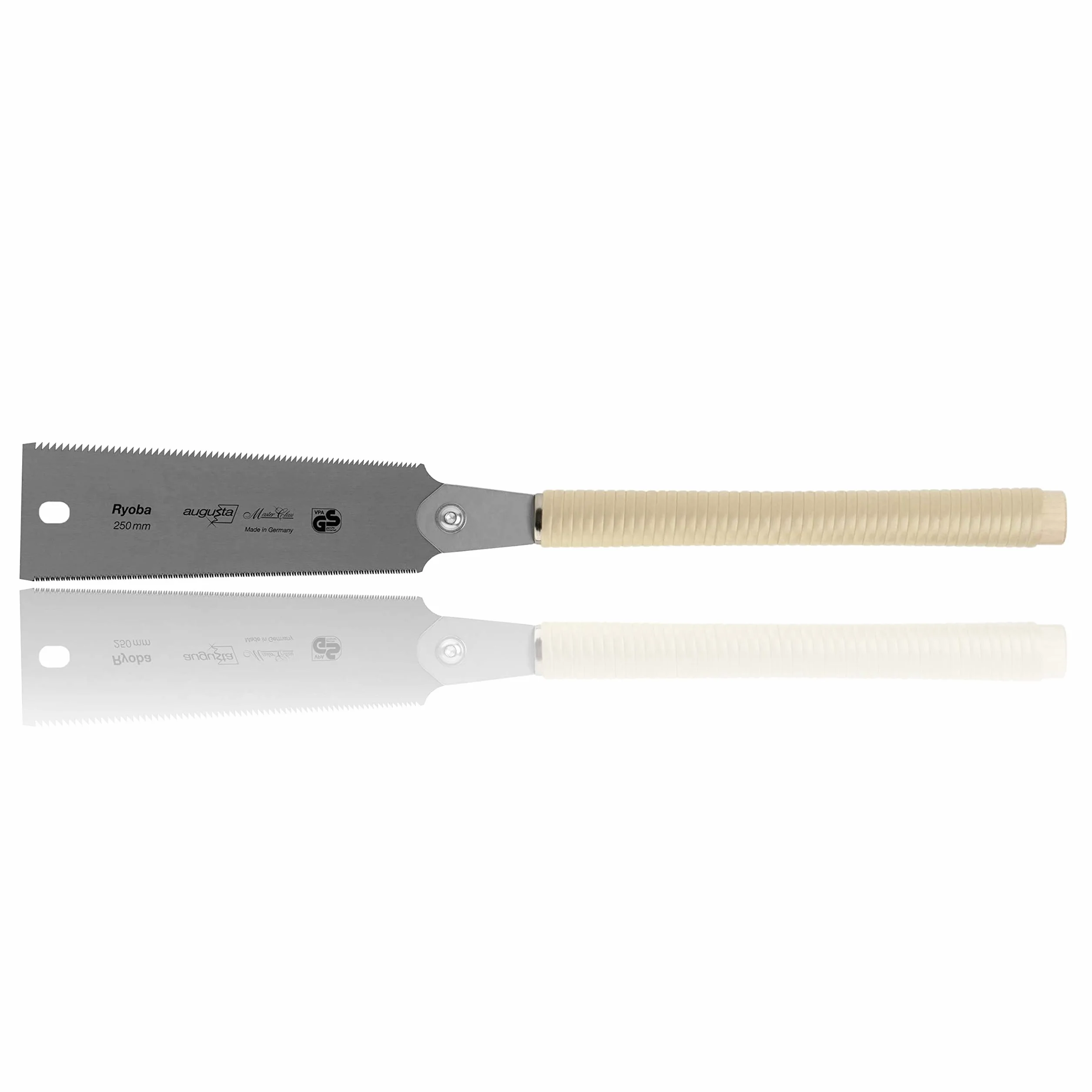 Augusta Sierra japonesa Heckenrose Ryoba - sierra tradicional con mango de fresno estable - corte de diamante en tres lados - dentado especial para cortes finos en madera, 250 mm