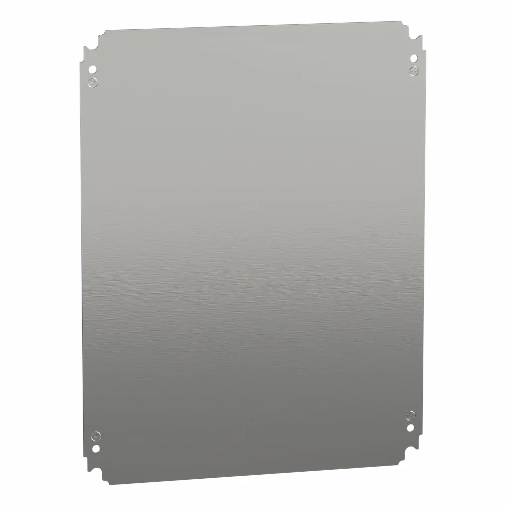 Schneider Electric NSYMM54 Placa de Montaje Ciega, Al 500 x An 400 mm en Chapa de Acero Galvanizado