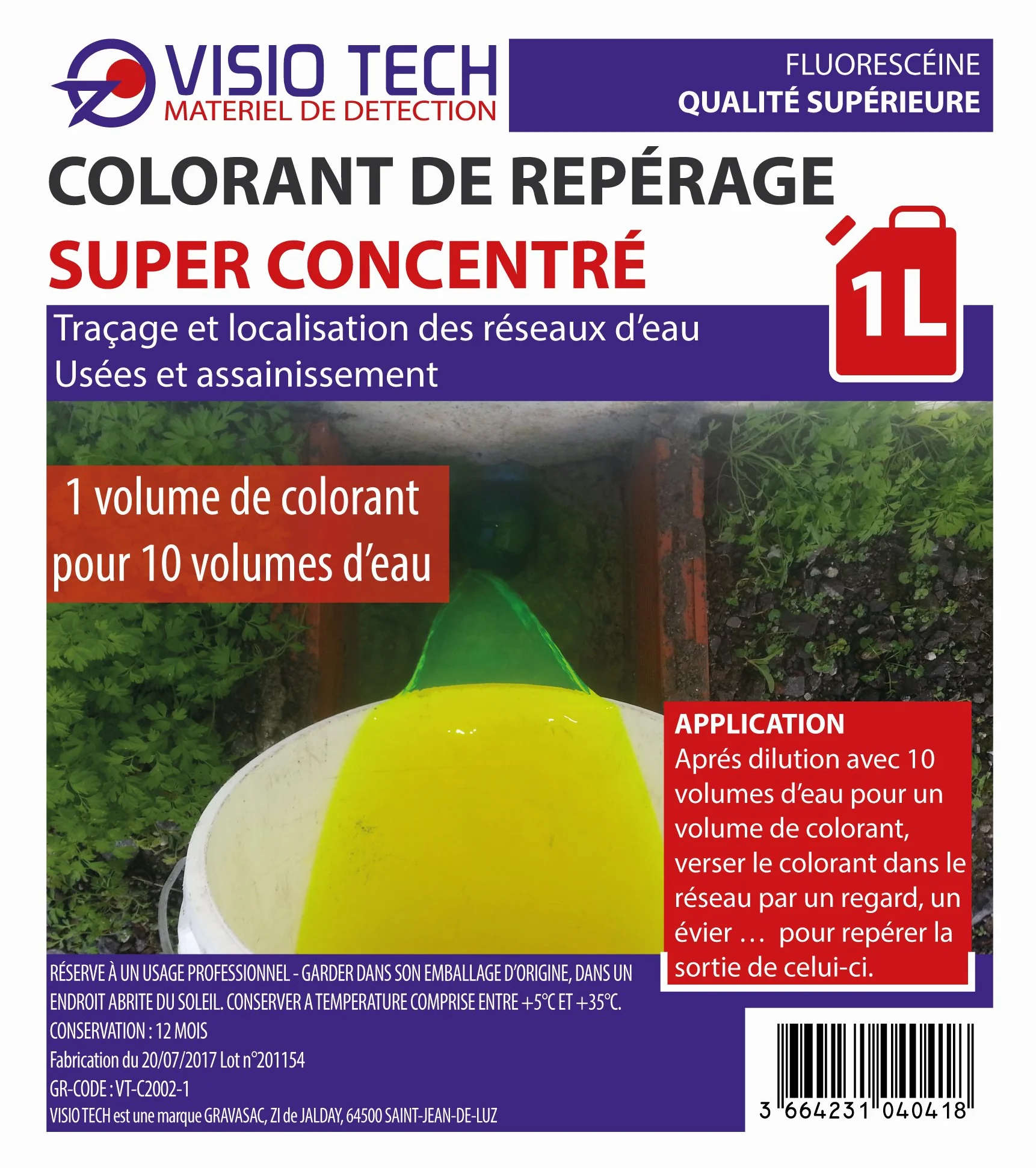 Colorante fluorescente superconcentrado – 1 l