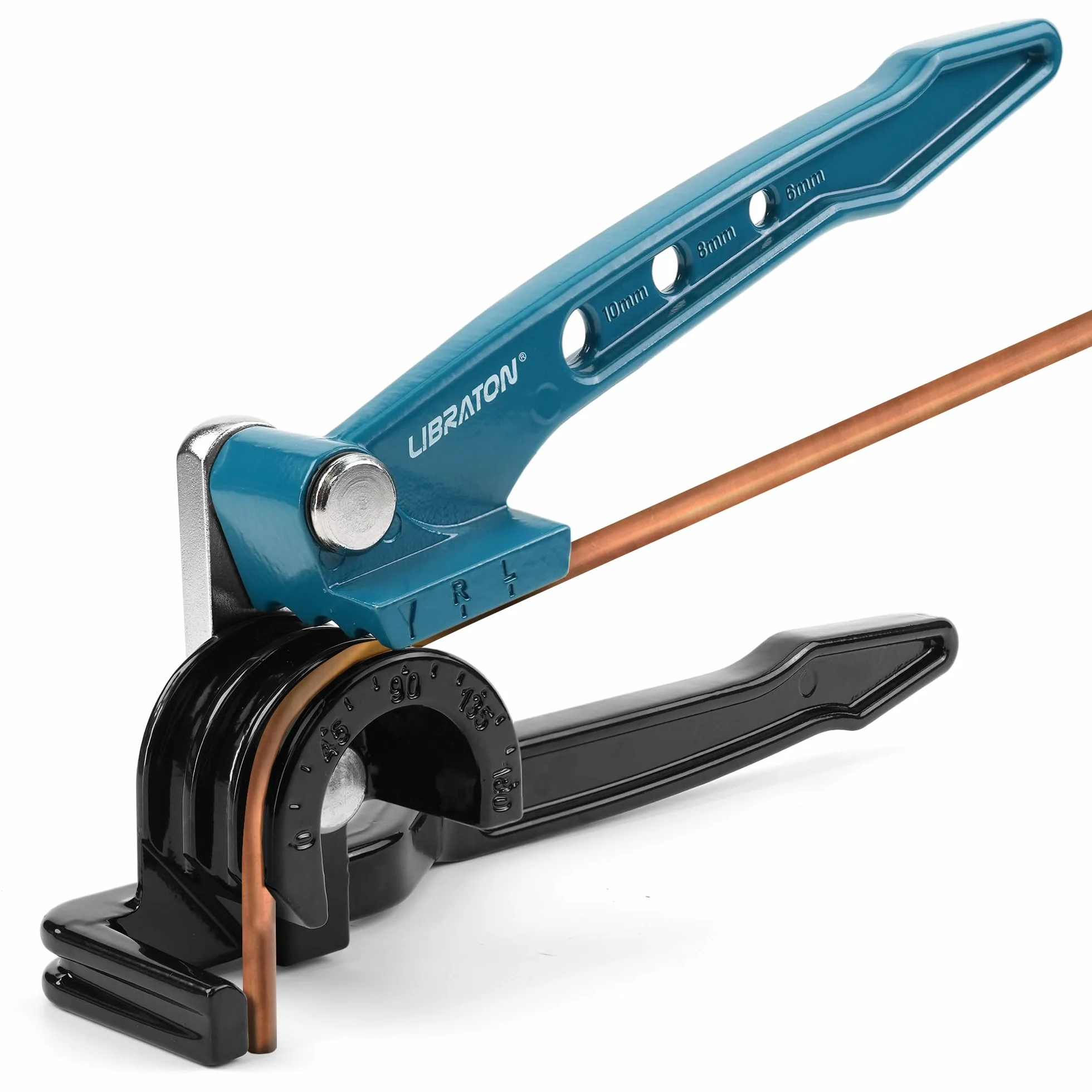 Libraton Curvadora de Tubo, Doblador de Tubos Manual 180 Grados, Herramienta de Doblado de Tubos para Tubos 6mm 8mm 10mm, Doblador Manual para Tubería de Cobre Latón Aluminio y Acero Fino