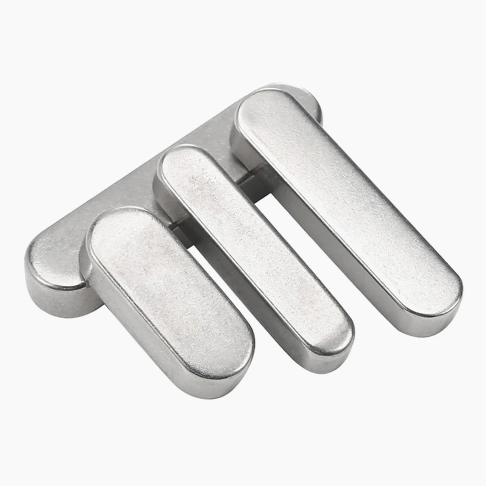 Pasador de chaveta plana paralela tipo A rectangular de acero inoxidable 304/A2 con extremo redondo(8x7x40 2 Pcs)