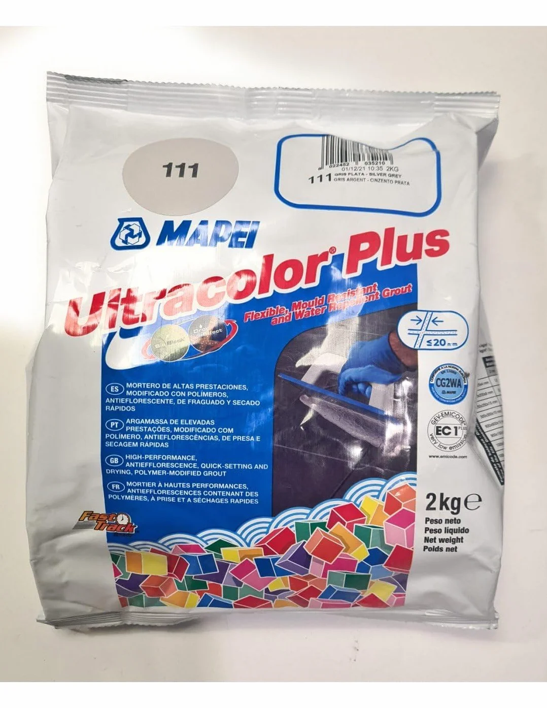 Mapei 111 UltraColor Plus Plata Gris Lechada 2kg