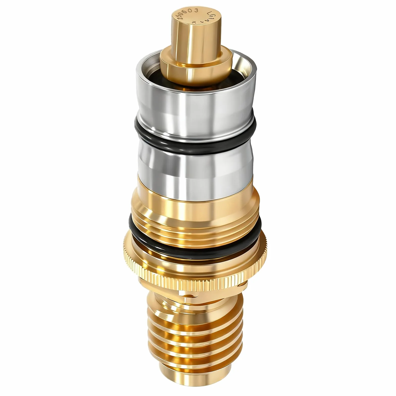 Cartucho termostático GR-47450000 de 1/2" de latón y acero inoxidable, compatible con Grohtherm 1000/3000 y Automatic 2000, repuesto 47450000