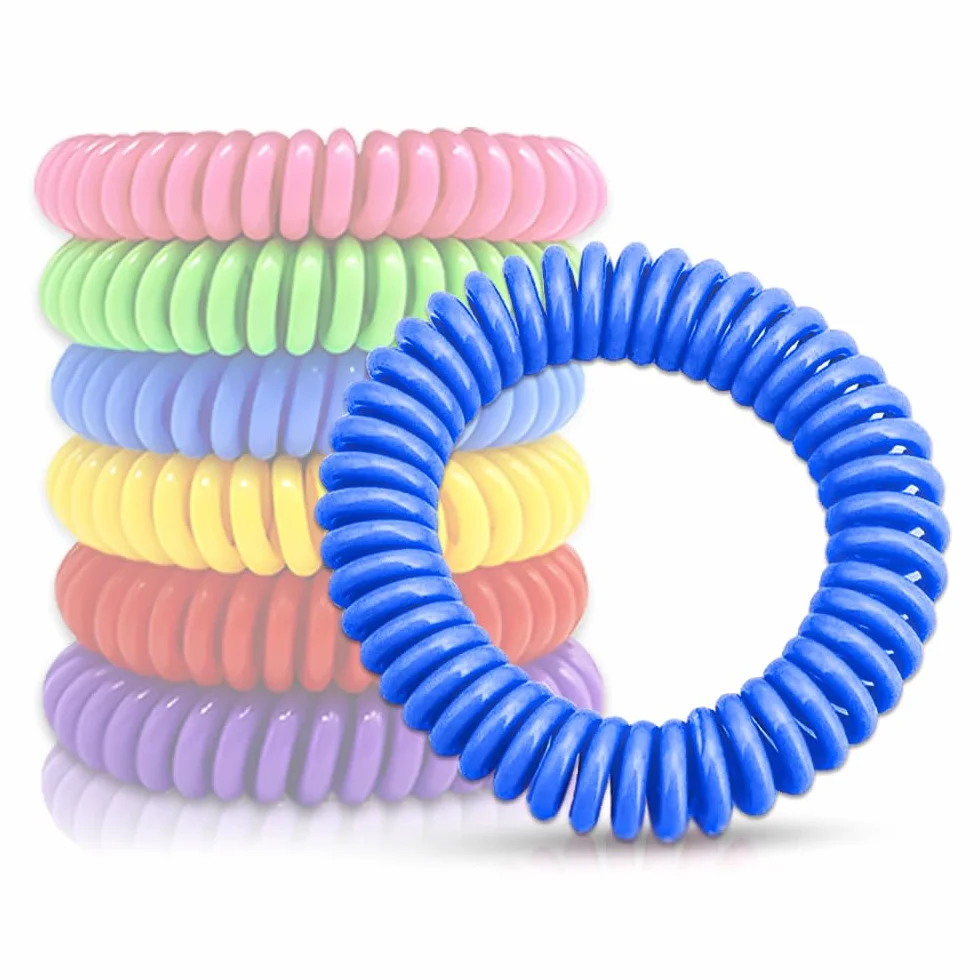 Pulseras Anti Mosquitos Multicolor Elastica con Citronela, Brazalete Repelente de Mosquitos e Insectos, Proteccion Exterior Interior, Larga Duracion, para Niños y Adultos (3, Azul)