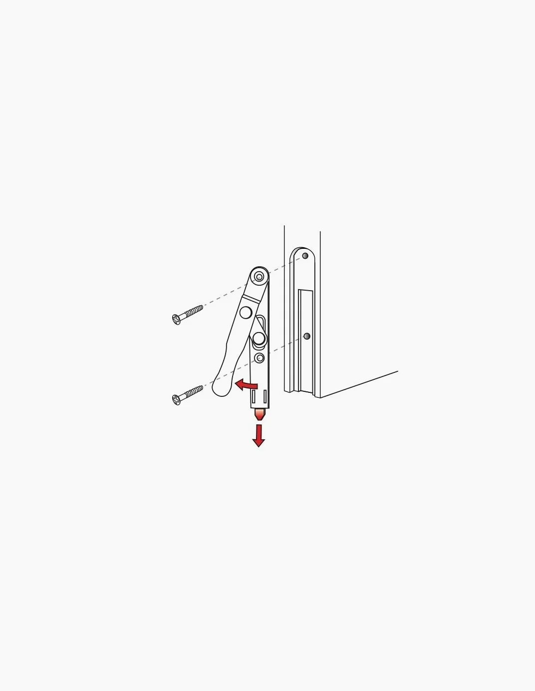 Cerrojo de palanca con salida Barra – para ventana de pvc para puerta de entrada