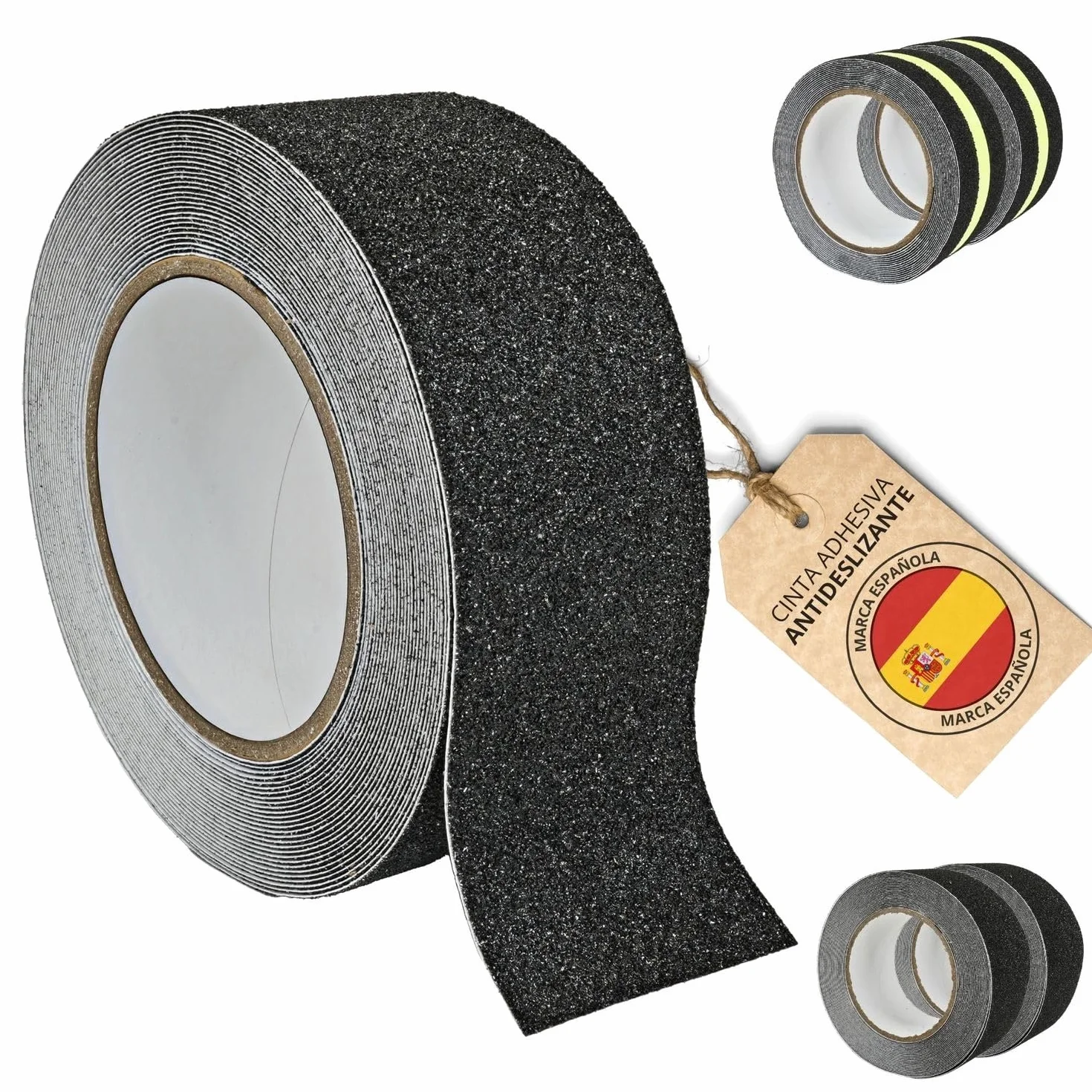 Cinta Antideslizante Escaleras Suelo Exterior 10 Metros 5cm x 10m Rollo Seguridad
