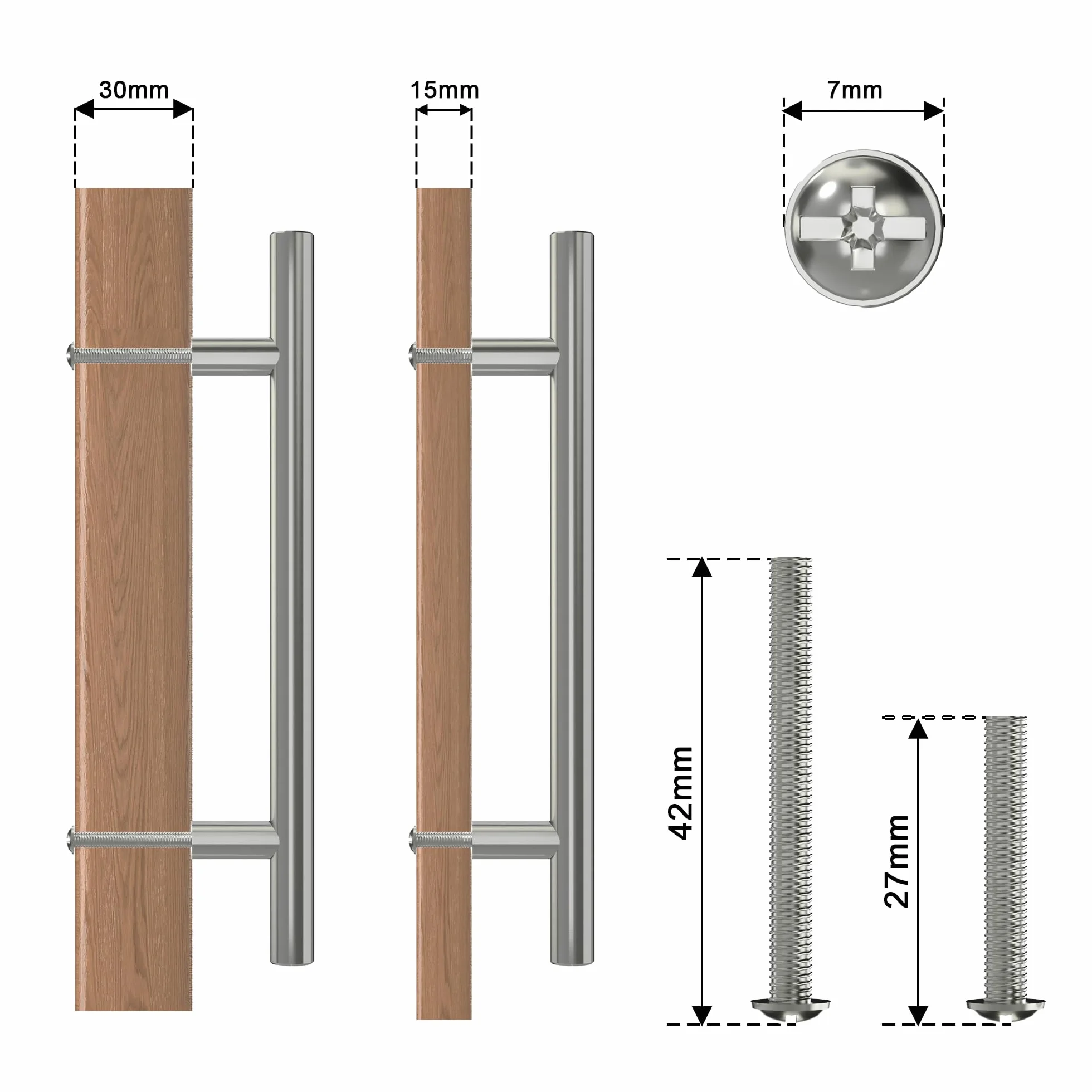 Tiradores Cocina Tiradores Armarios 20 Piezas Acero 128MM Inoxidable Lnstalación de Agujeros Lnstalación de Agujeros Plata