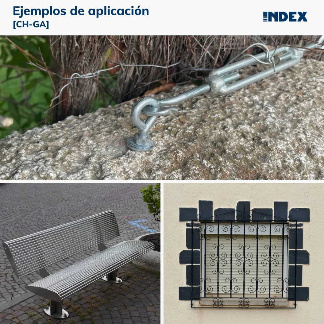 Anclaje antigiro para cargas medias Gancho - MEDIDA: M6 x 45 Ø8 - Unid: 100