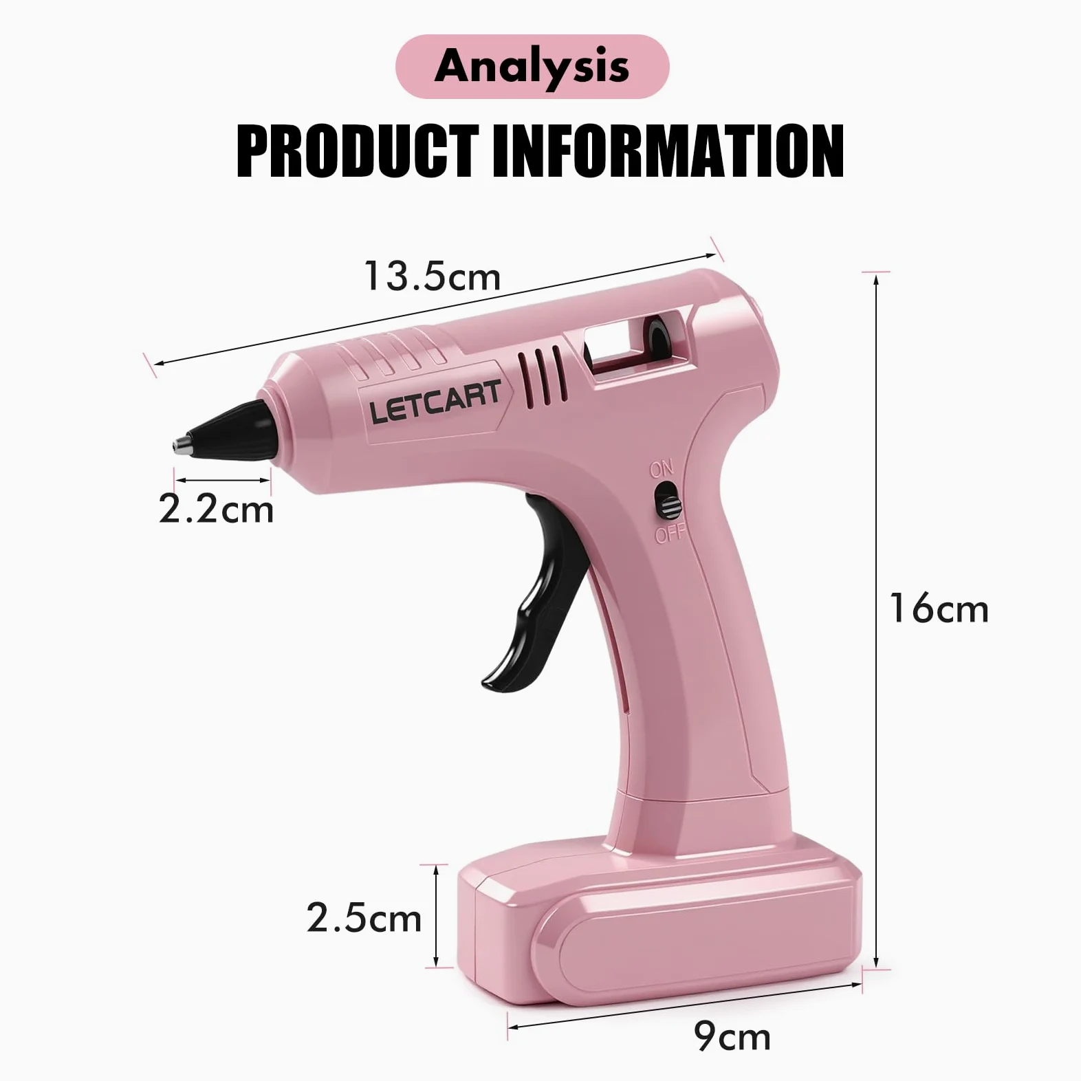 40W Pistola Silicona Caliente, Pistola de Pegamento con 30pcs Barras 7mm*140mm, Mini Pistola Silicona Manualidades Para Reparaciones Industriales y Decoración Festiva (Rosa)