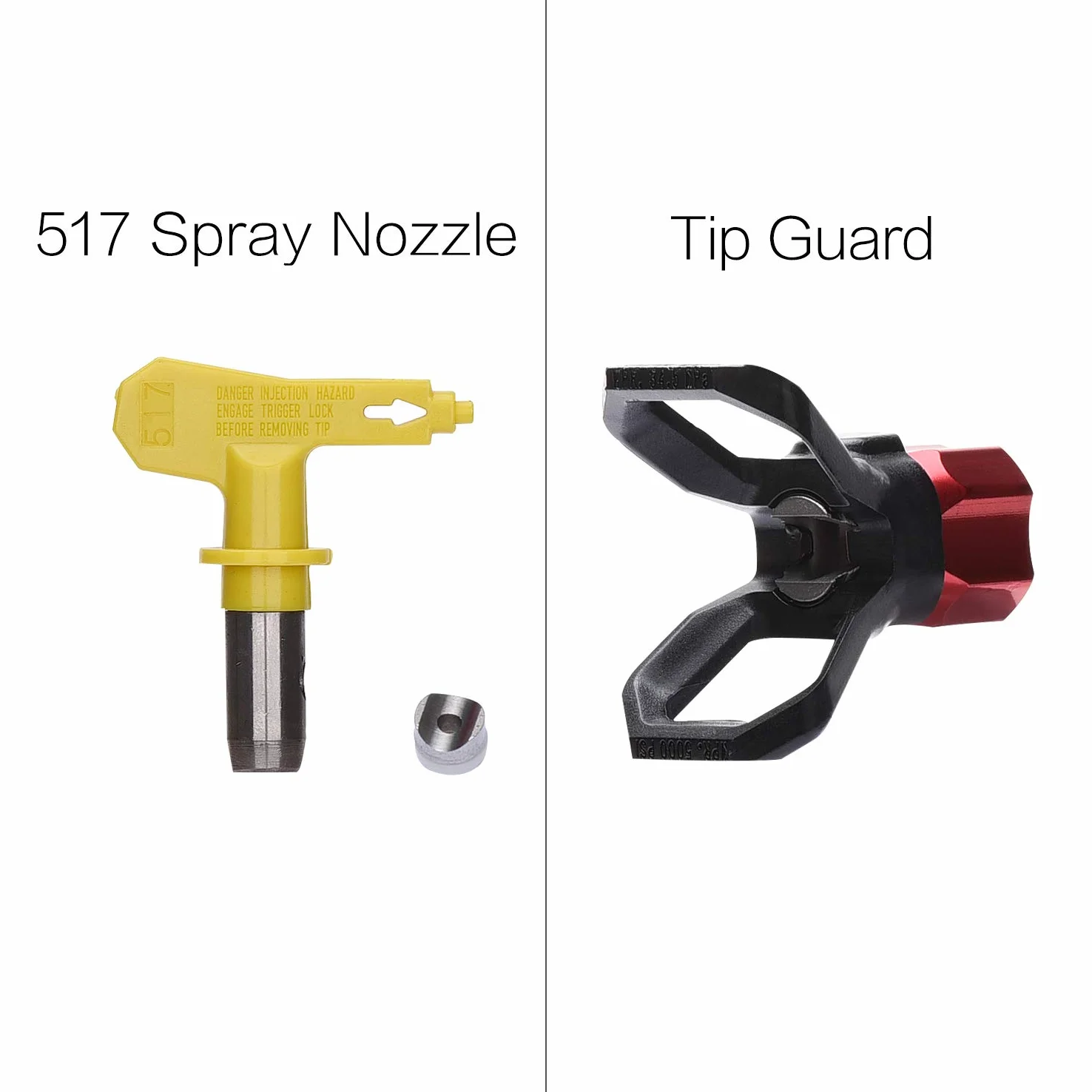 Yolando Universal Herramienta de Guía de Spray de Pintura Airless con Extensión del Pulverizador y Protector de Punta y 517 Boquilla de Pistola de Pintura para Pistola de Pintura Airless