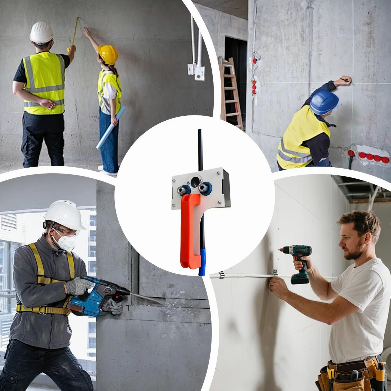 Tirahilos - Herramientas eléctricas manuales para uso pesado | Tirahilo para cables eléctricos de 8 mm, para espacios estrechos en tuberías, paredes, enterrados, centros de datos, exteriores
