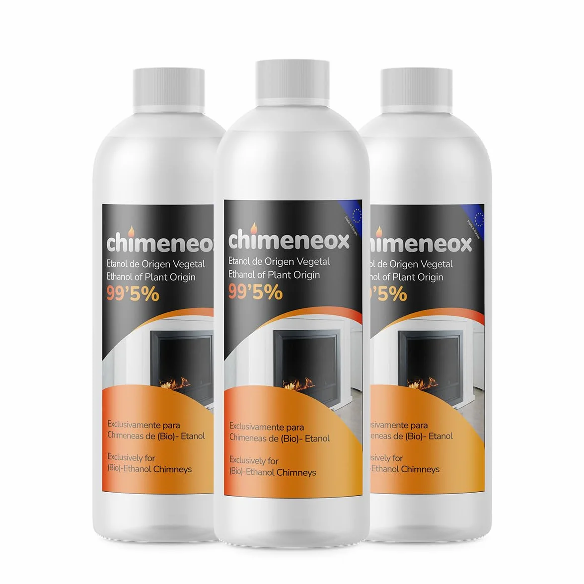 3 litros Bioetanol 99,5% Origen Vegetal para chimeneas