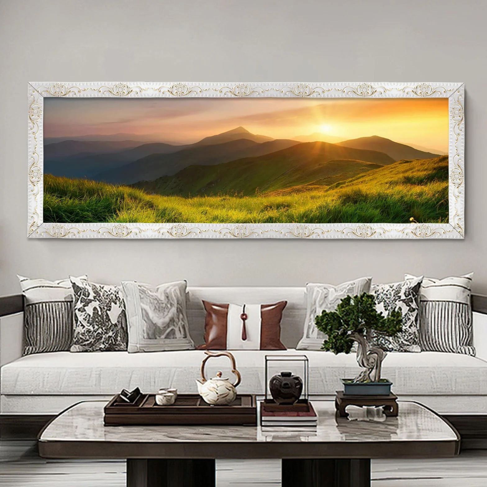 600cm*3.6cm 3D Molduras Decorativas para Pared, Autoadhesiva para Pared para Bordes de Espejos, Muebles, Marcos de Puertas, Techos, Decoración Del Hogar(Blanco con Oro)