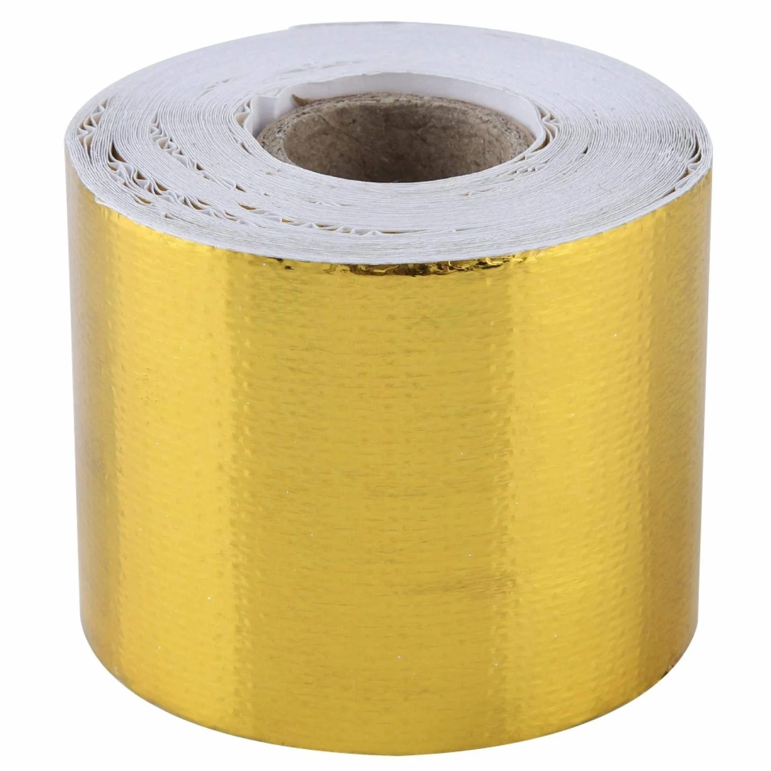 Cinta De Papel De Aluminio,Cinta Anticalorica Escape,Cinta Aislante Termica,1 Rollo Cinta Adhesiva De Protección Térmica Reflectante Adhesiva De Papel De Aluminio Dorado Para Automóvil(10m*5cm)