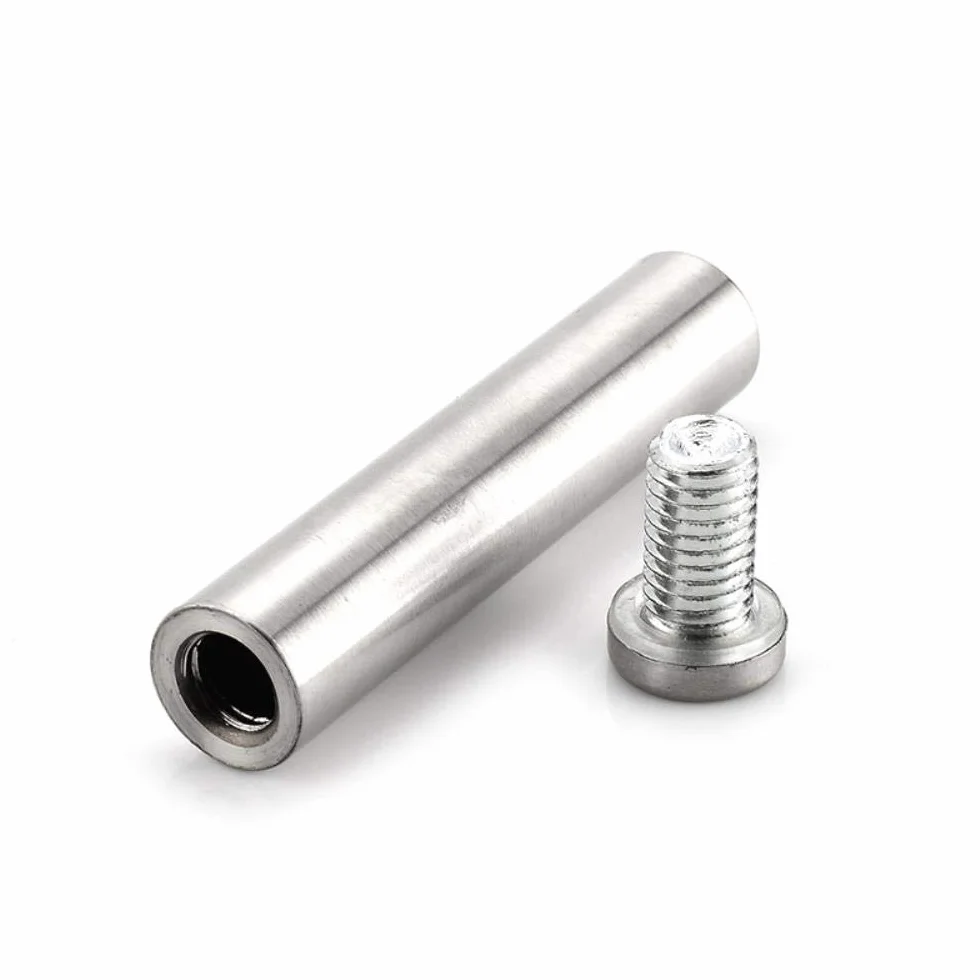 Separador de pared, fijaciones de separador, 10 piezas de sujetadores de 12 mm, separadores de anuncios de acero, clavos, hardware, 12x50 mm (tamaño: 12x80 mm) (Size : 12x70mm)