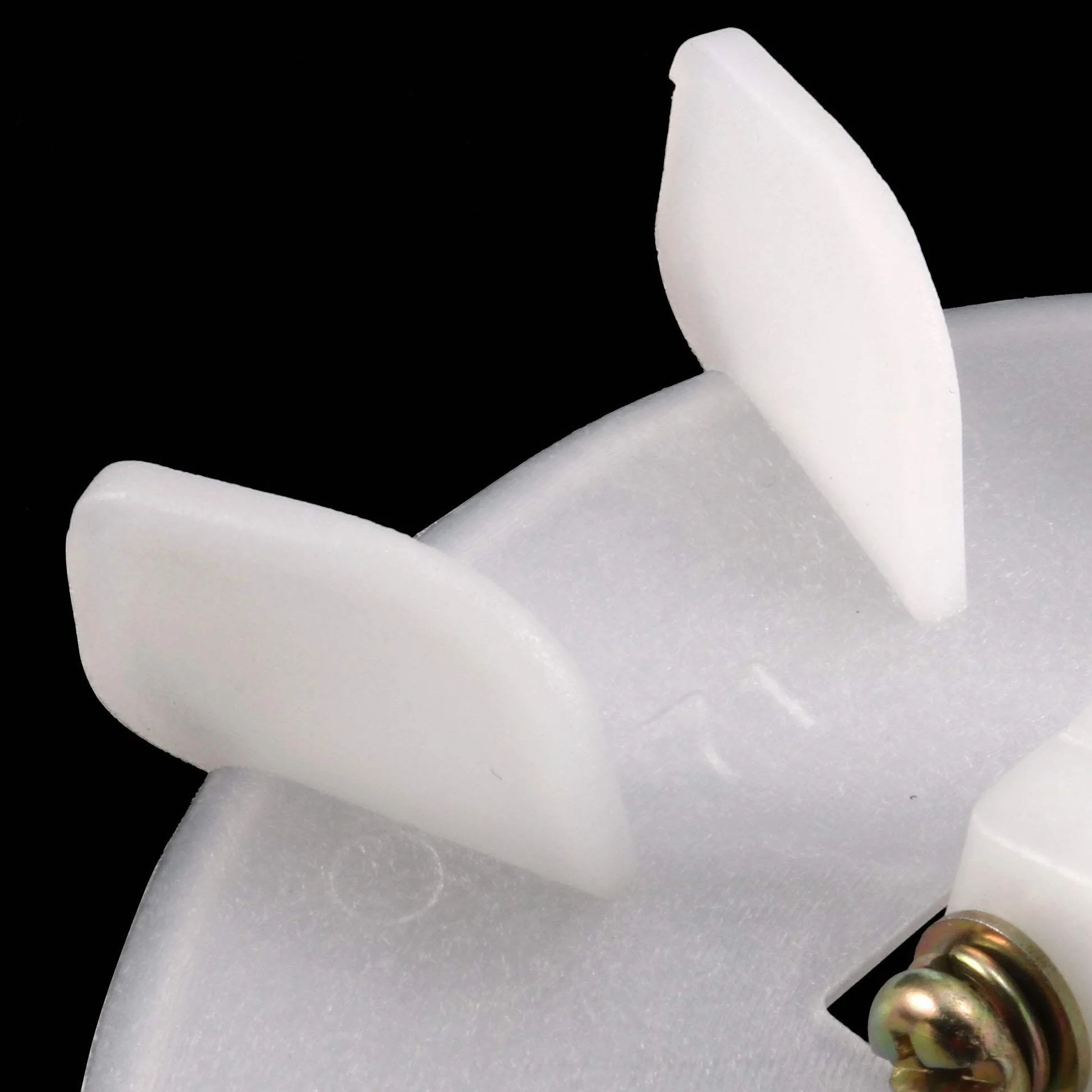 sourcing map 1Pcs 129 * 14mm Reemplazo de eje redondo Plástico blanco 10 Impulsor Paleta de ventilador del motor