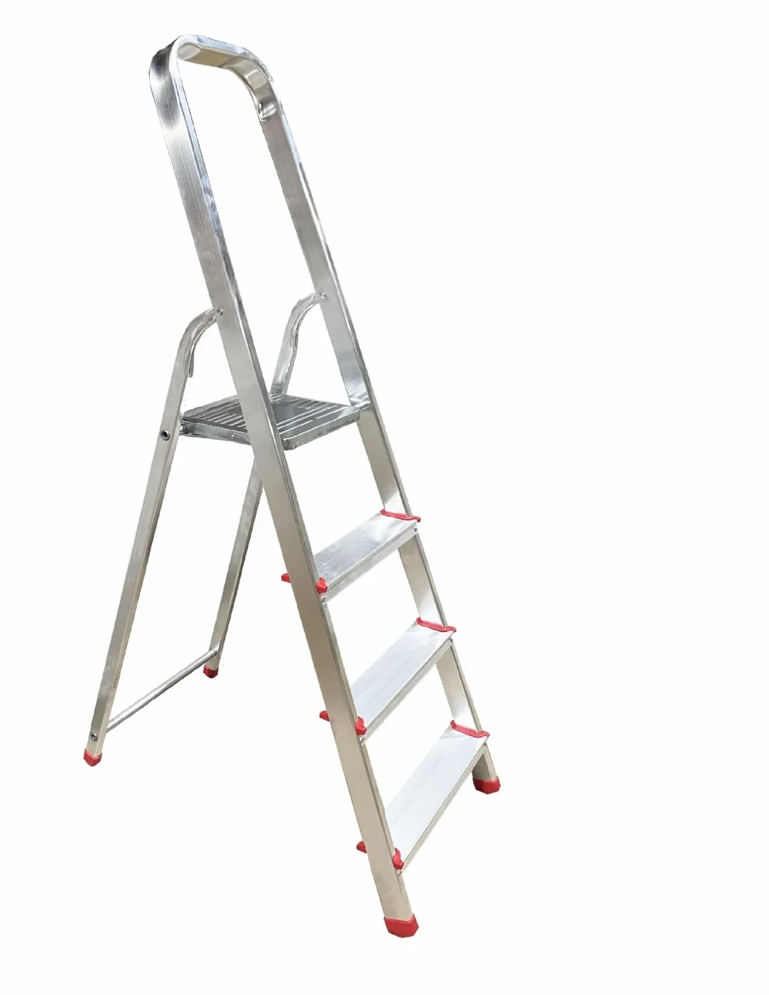 Escalera de Tijera Plegable, Escalera de Aluminio, Multiusos, Antideslizante, Ligera y Resistente, Escalera Doméstica, Fácil Transporte (4 peldaños)
