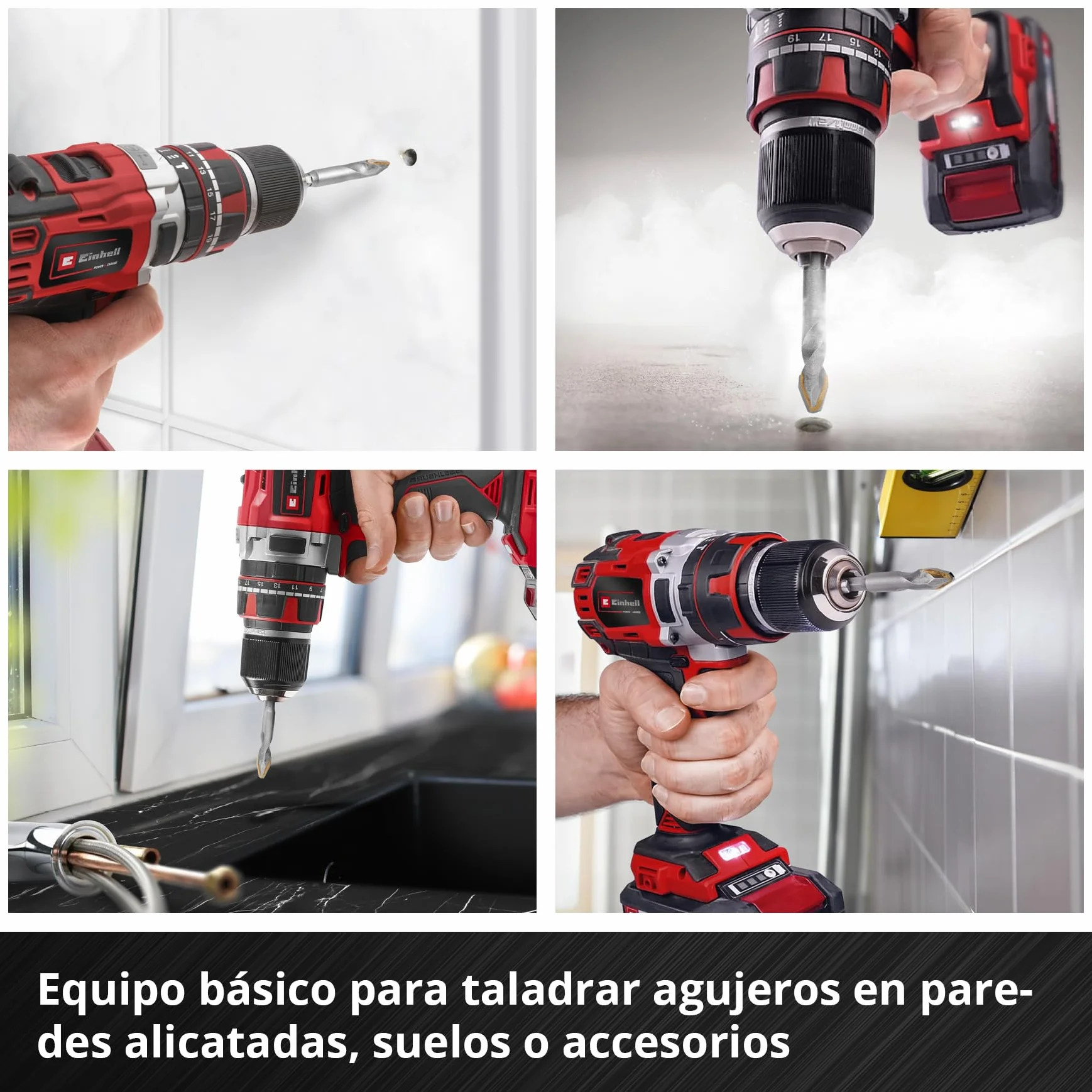 Juego de 4 brocas de porcelanico surtidas.