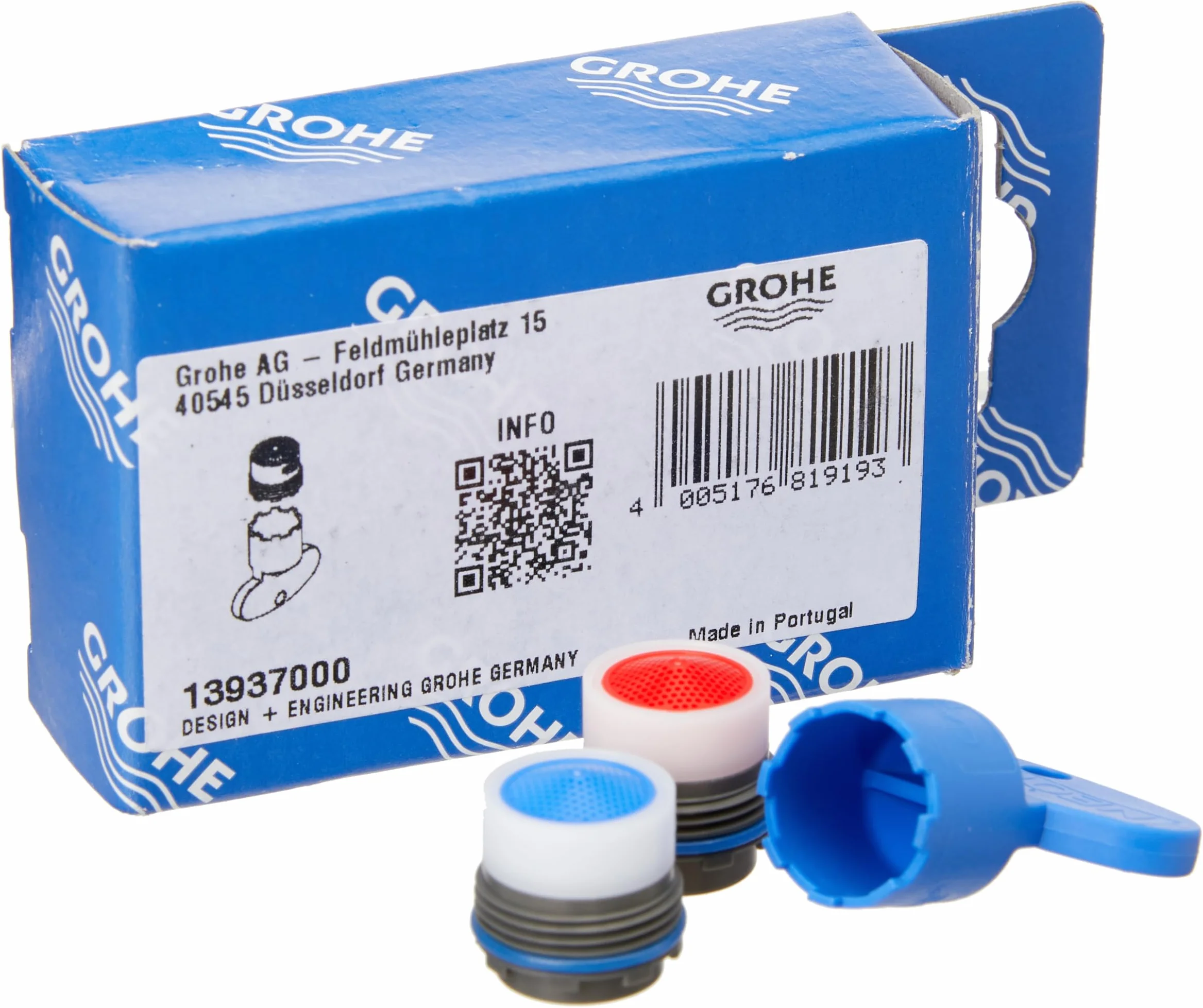 Grohe Conjunto mousseurs Incluye Llave para Desmontaje Negro Azul