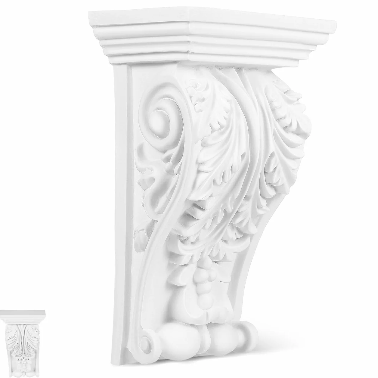 Gadpiparty Corbel Moldura Decorativa Tallada Estilo Europeo Para Esquina Aplique De Madera Ligero Para DecoracióN De Pared Y Muebles 8.07X5.31X3.14 Pulgadas Ideal Para Hogar Y Oficina