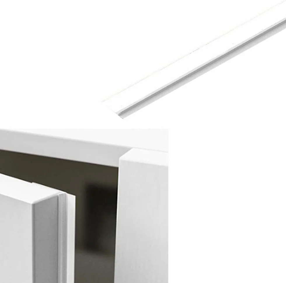 Tira de sellado autoadhesiva para puerta de armario, 10 m, tira antipolvo para puerta de armario, tira de sellado para rellenar huecos de puerta de armario, burlete de clima, color blanco
