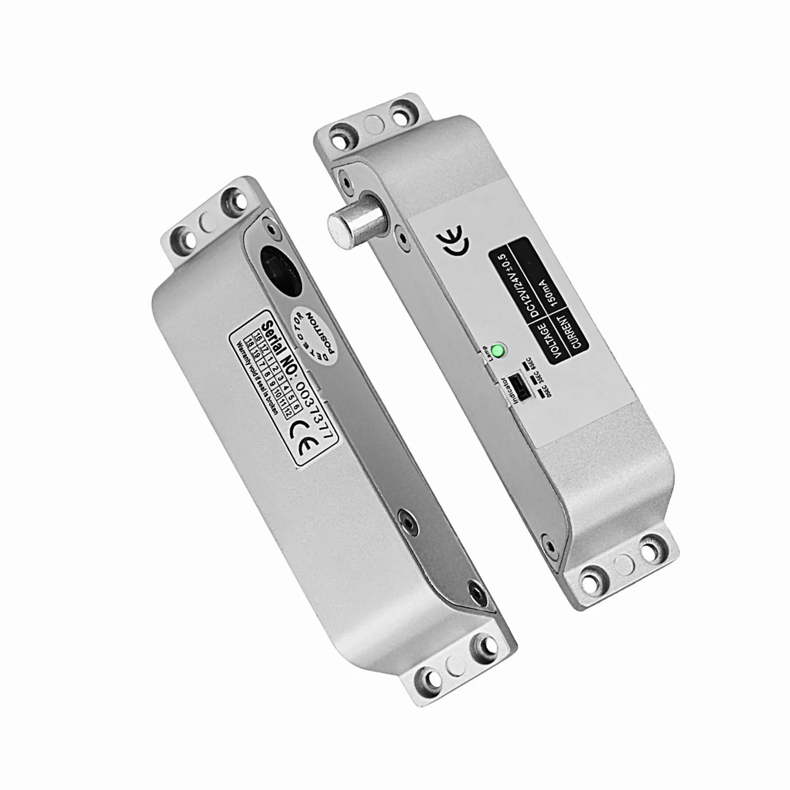 Perno de Bloqueo Eléctrico de Metal para Puerta, DC 12V, Modo NC a Prueba de Fallos, Compatible con Sistema de Control de Acceso, Plata