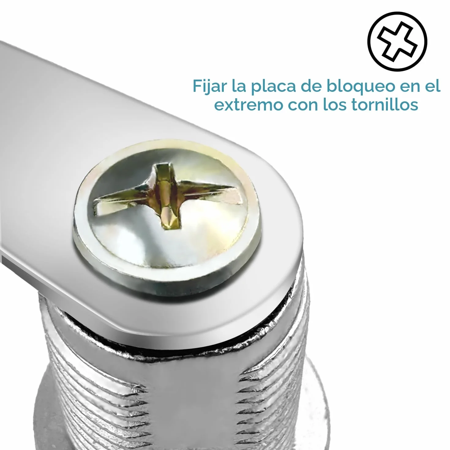 Shinfly Cerradura de Armario 16mm con 5 Placas de Leva y 4 Llaves