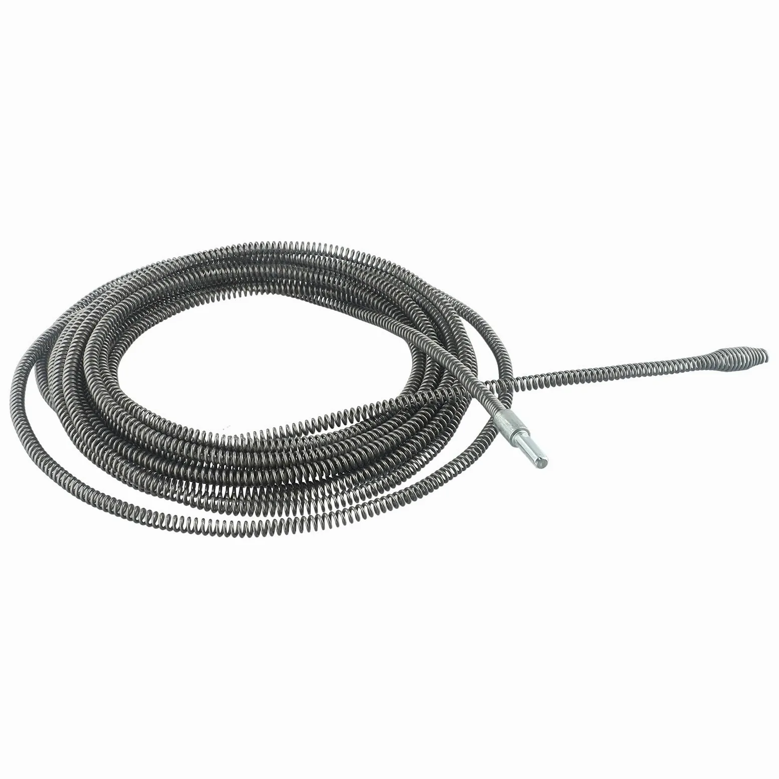 Limpiador de tuberías de drenaje de resorte de 5 metros de longitud para uso de taladro eléctrico para eliminar obstrucciones en desagües de cocina y baño (10 metros)