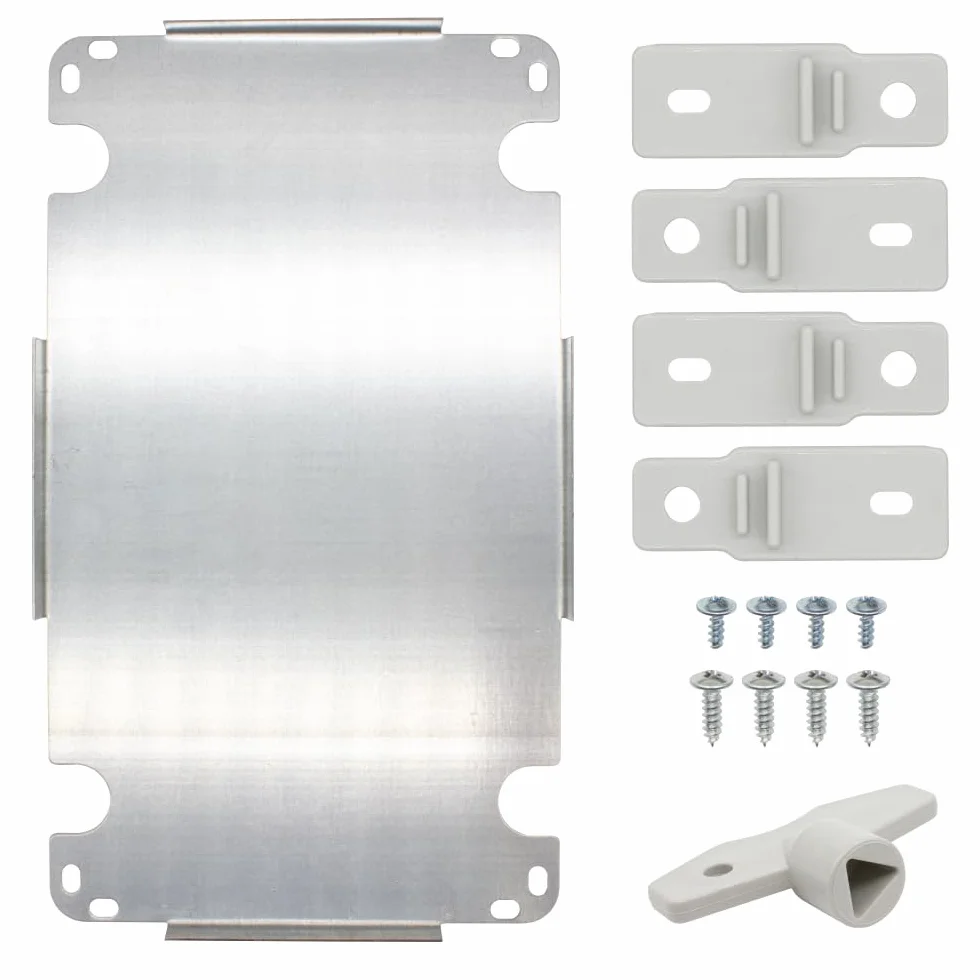 Armario de Distribución para Pared con Placa de Montaje Galvanizada, Caja Industrial de Control Vacía de Plástico ABS con Puerta Protección IP65, tamaño 200x300x130