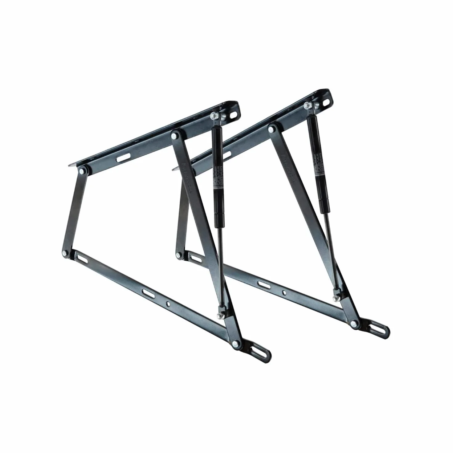 Juego de 2 bisagras para canapé con resortes de 1250N - 150 cm - Sistema de arandelas de Nylon anti ruido